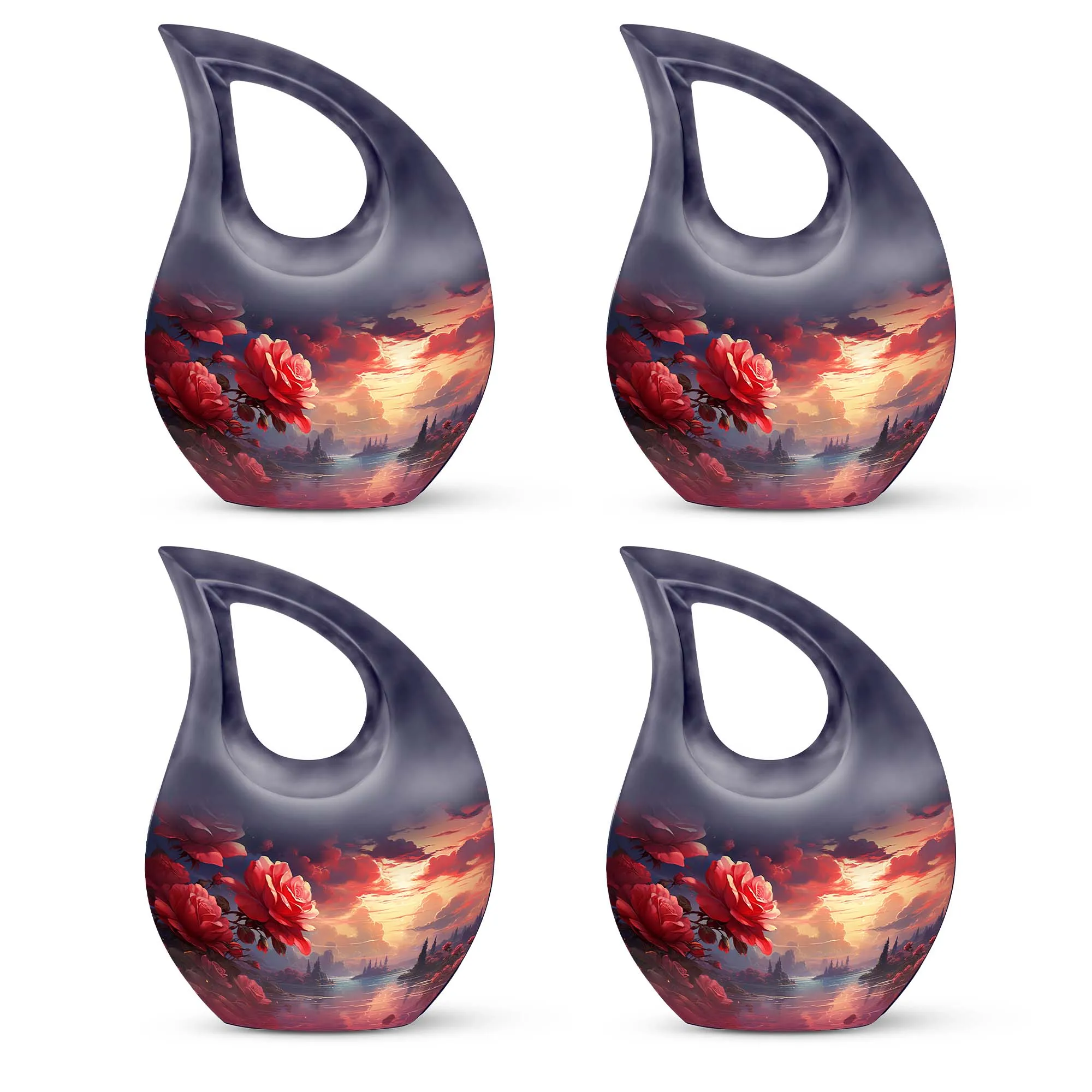 Crimson Twilight on Urn, Lovingly Preserving the Ashen Remembrance