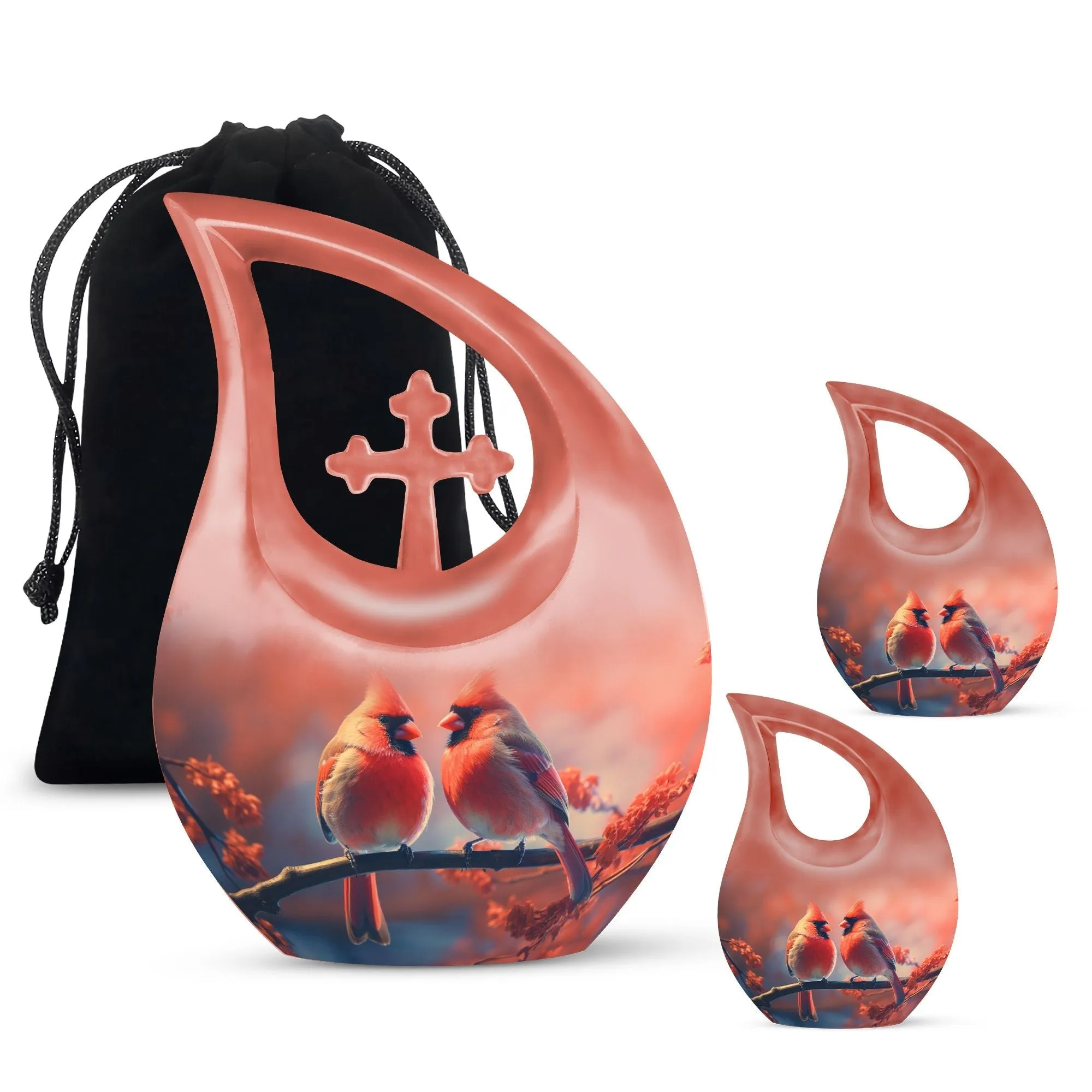 Crimson Twilight on Urn, Lovingly Preserving the Ashen Remembrance