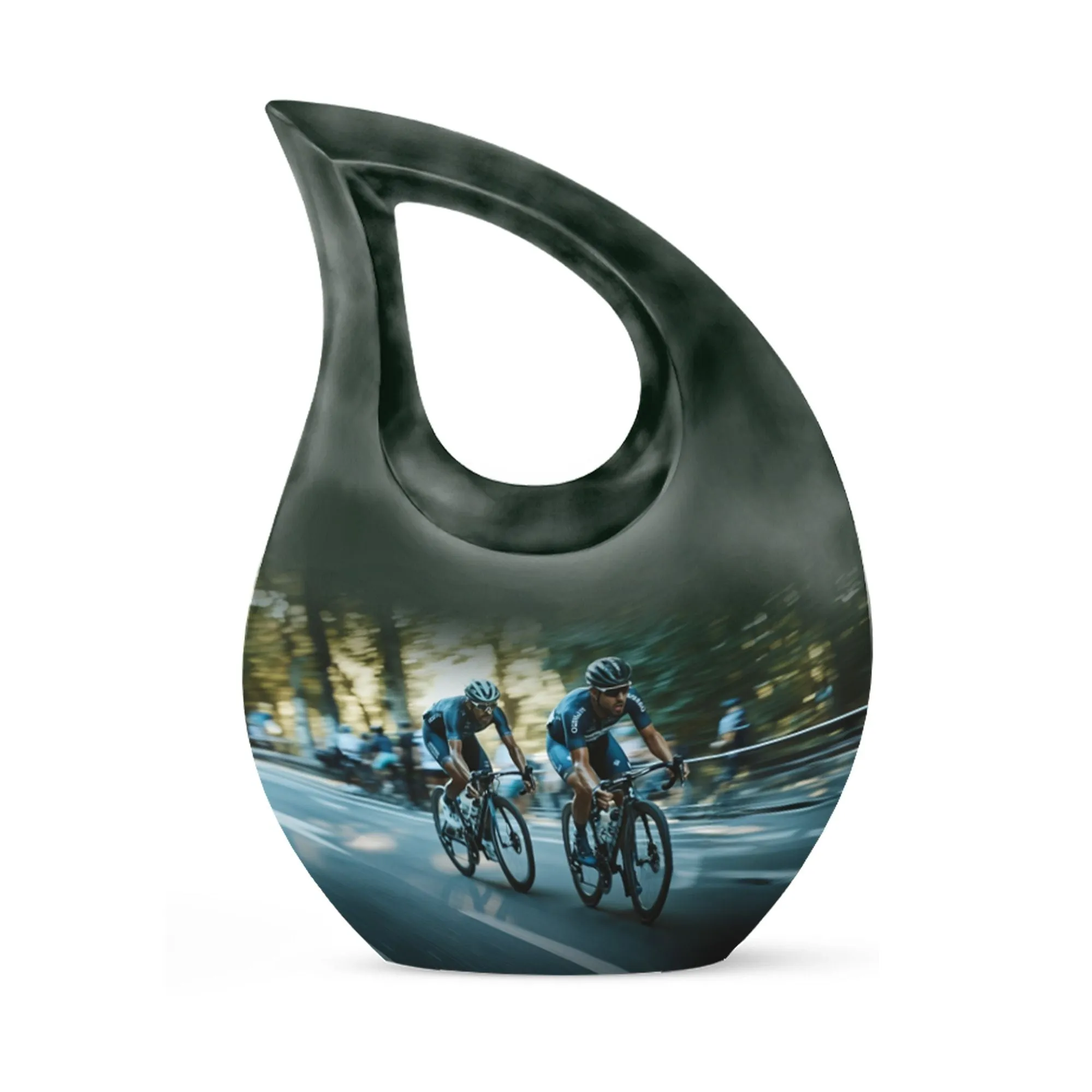 Cross Drop Race Urn: Distinct Keepsake Urn for Ashes Memorial