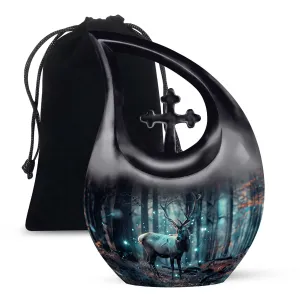 Deer Cremation Urn- Personalized Container For Human Ashes