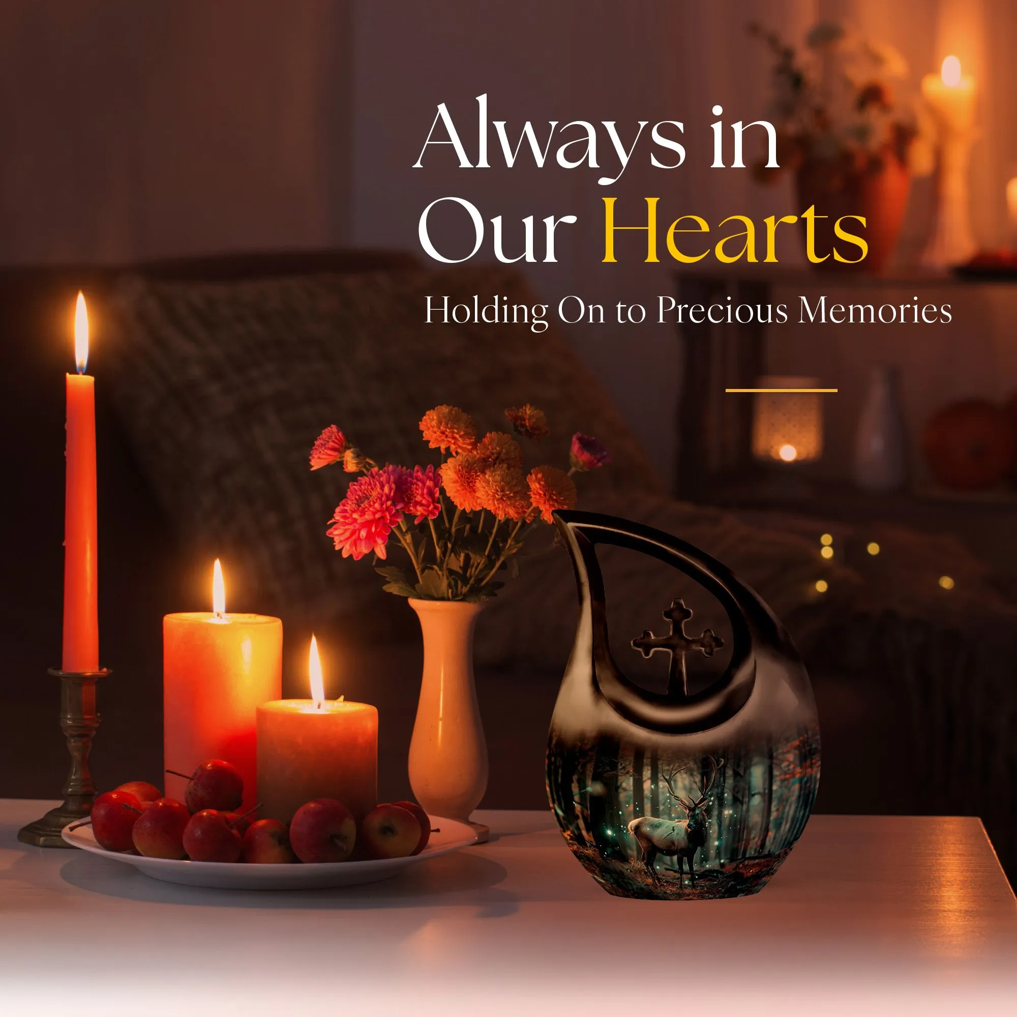 Deer Cremation Urn- Personalized Container For Human Ashes