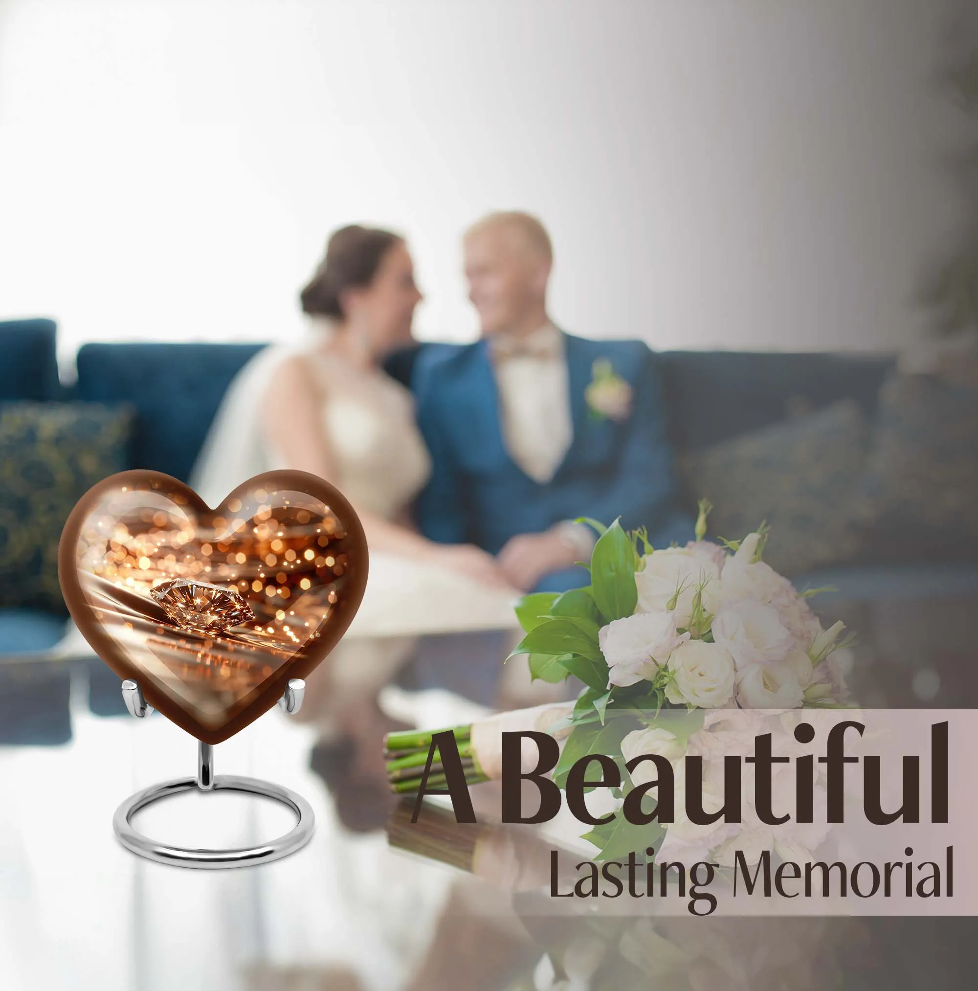 Diamond Cremation Urn - Forever Memorial for Adults