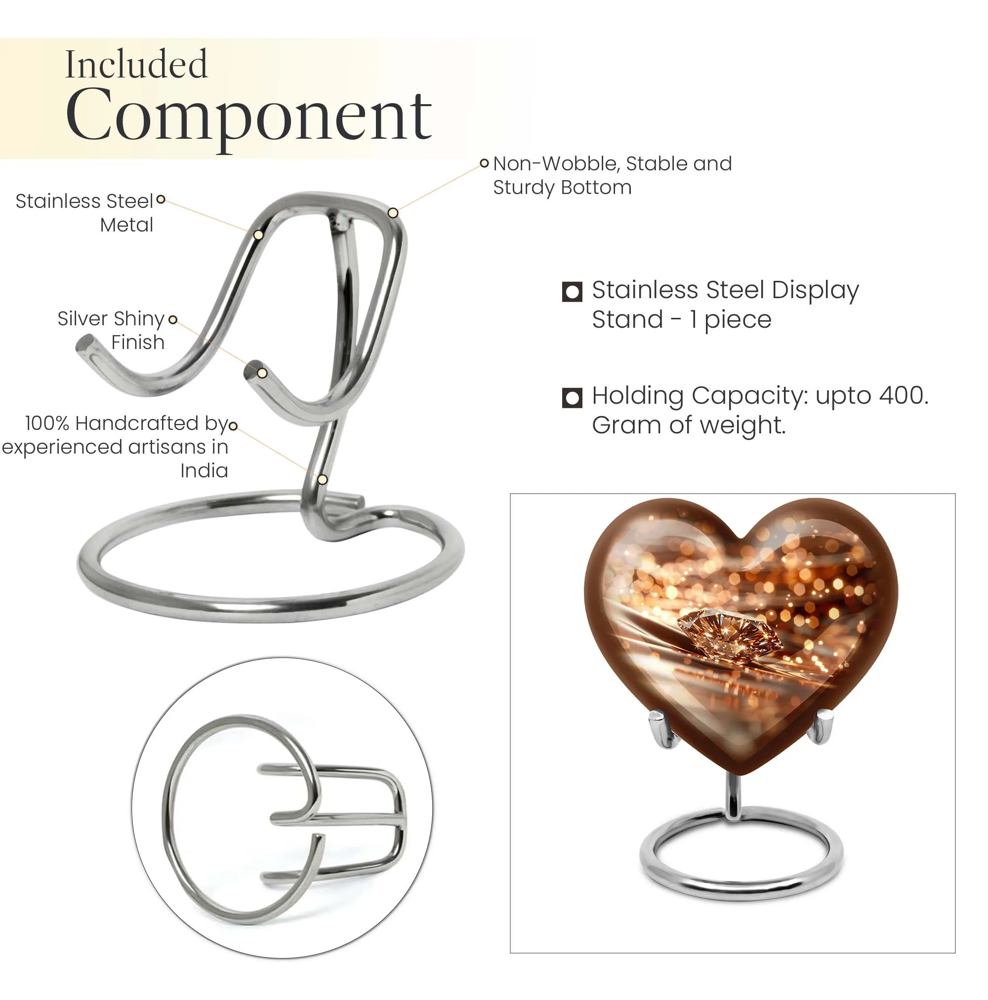 Diamond Cremation Urn - Forever Memorial for Adults