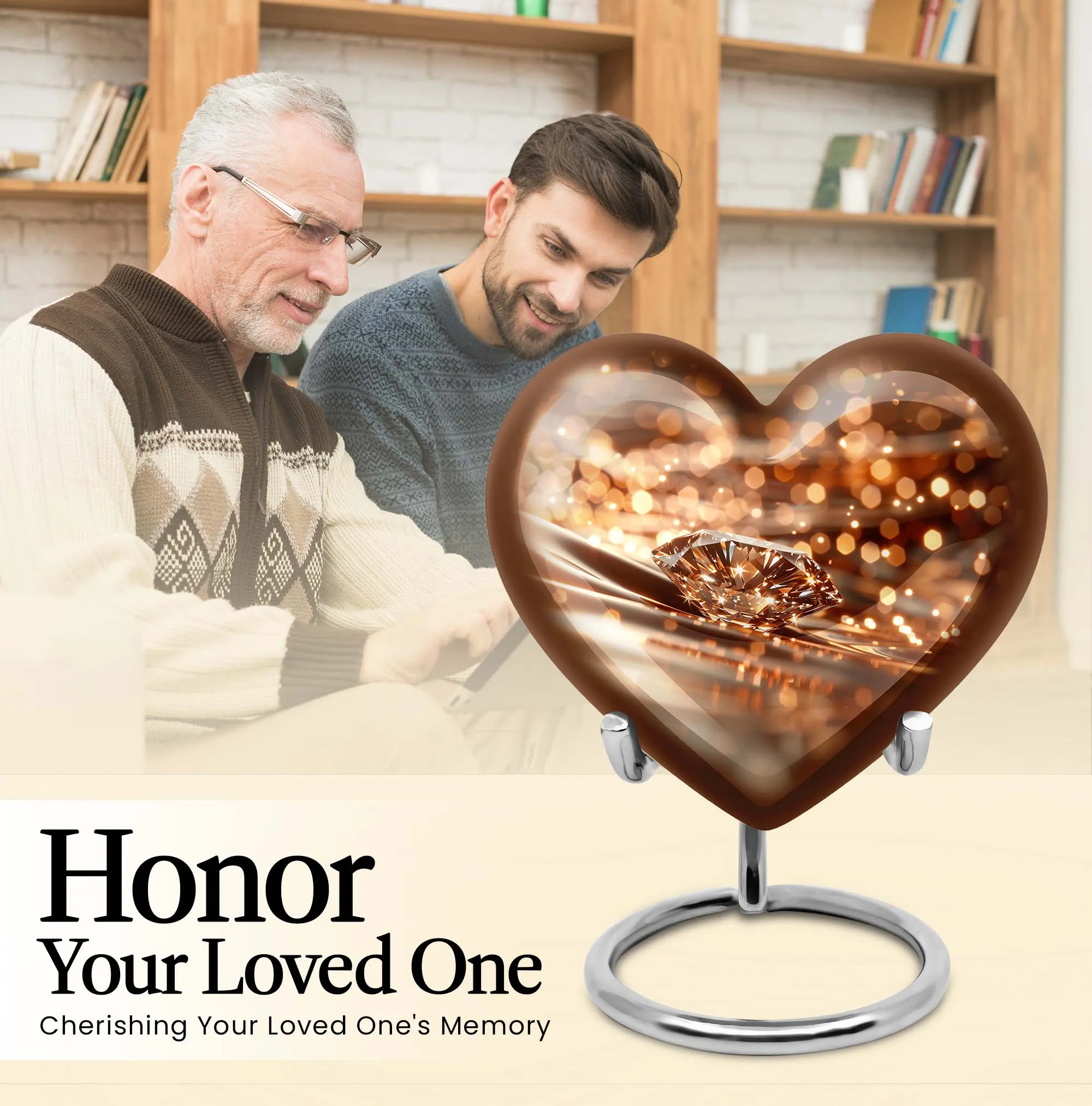 Diamond Cremation Urn - Forever Memorial for Adults