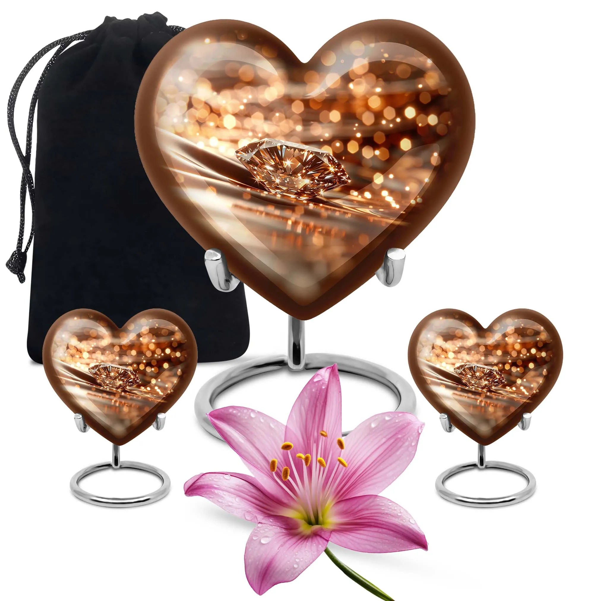 Diamond Cremation Urn - Forever Memorial for Adults