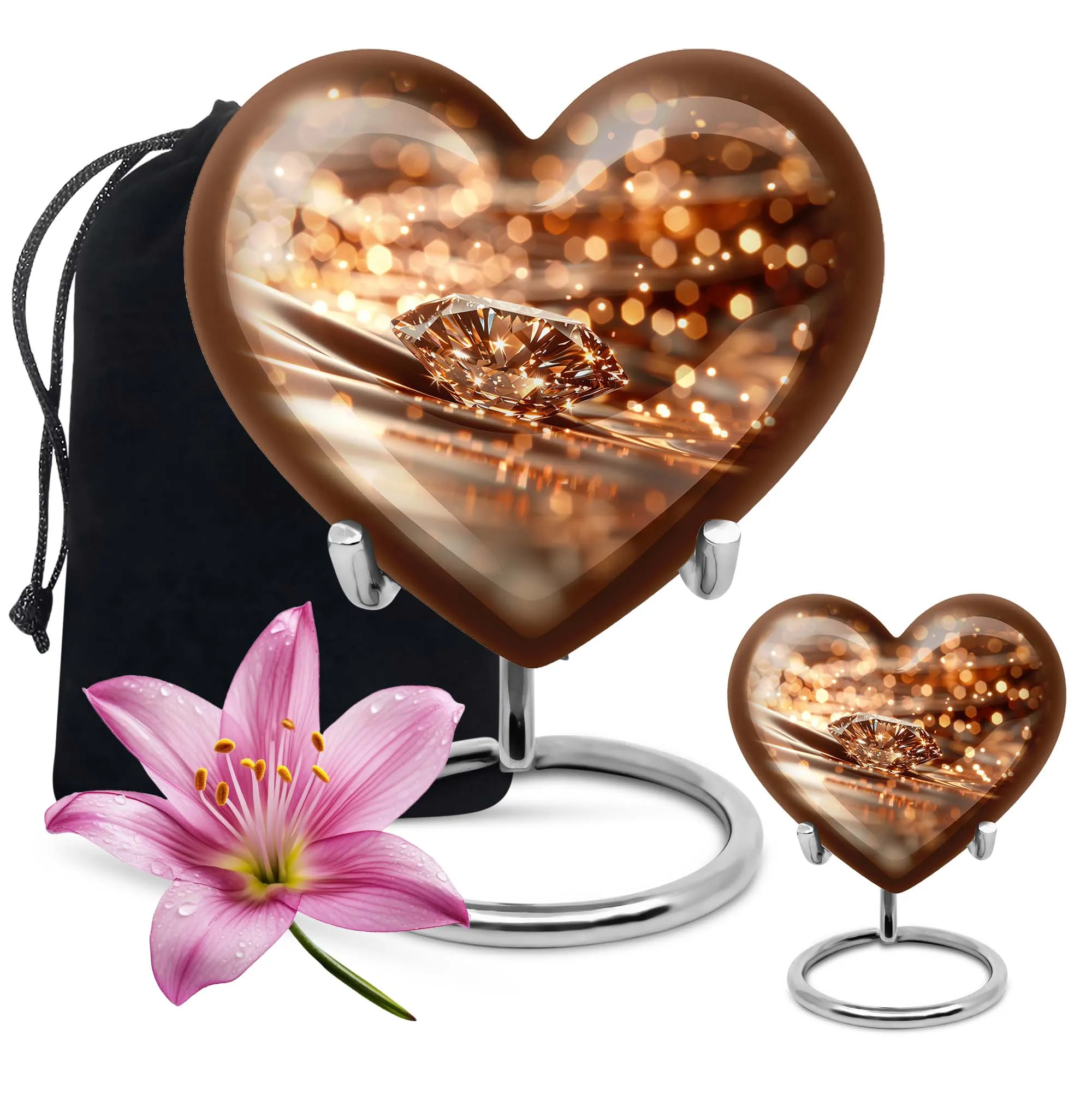 Diamond Cremation Urn - Forever Memorial for Adults