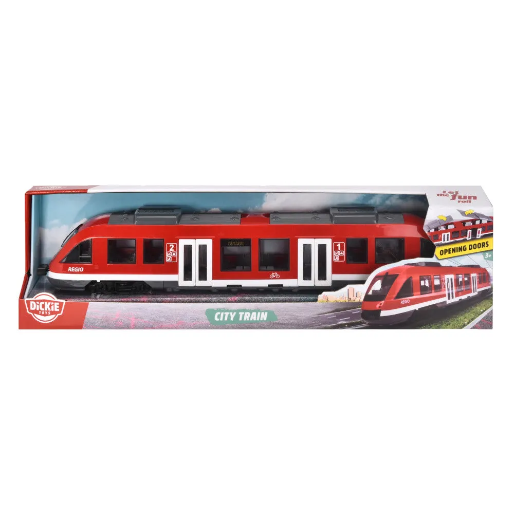 Dickie Toys 17.7" City Train - Trackless Red & White Vehicle Toy, Ages 3 