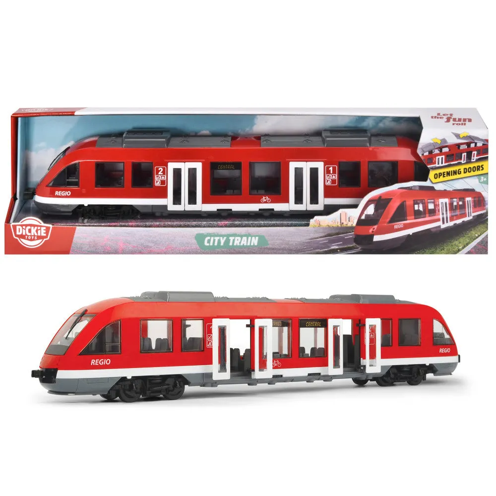 Dickie Toys 17.7" City Train - Trackless Red & White Vehicle Toy, Ages 3 