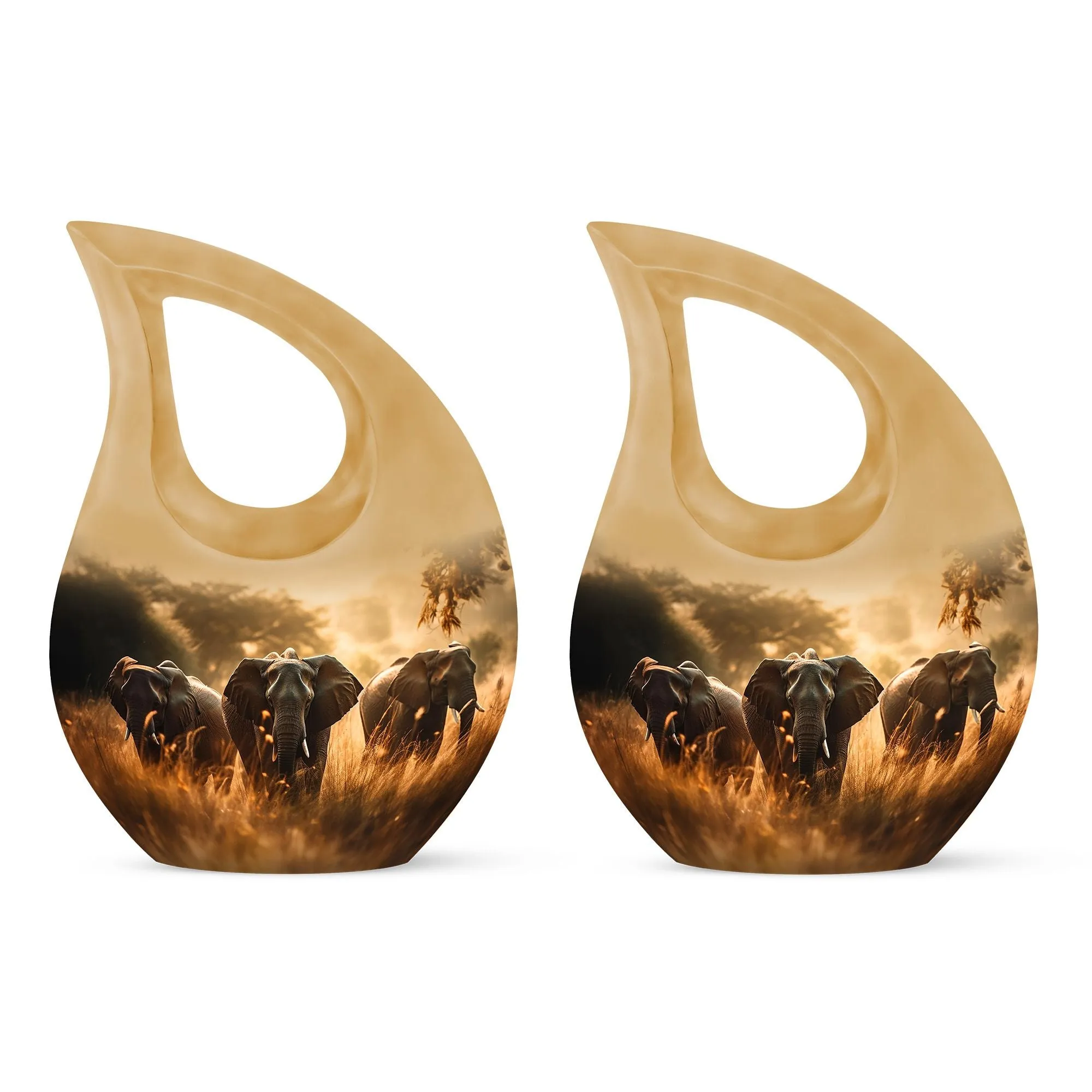 Divine Elephant Memorial - An Crafted Aluminium Cremation Urn
