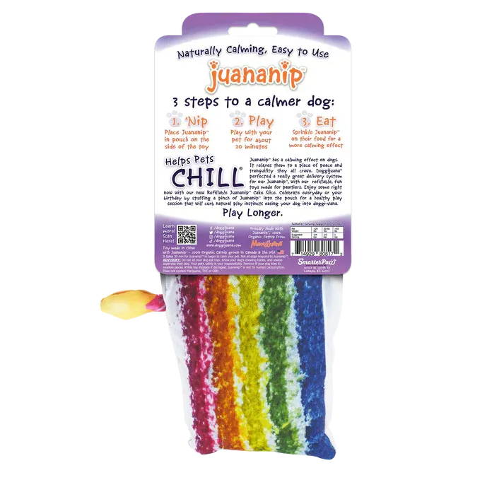 Doggijuana Get the Pawty Started Refillable Cake Slice Dog Toy