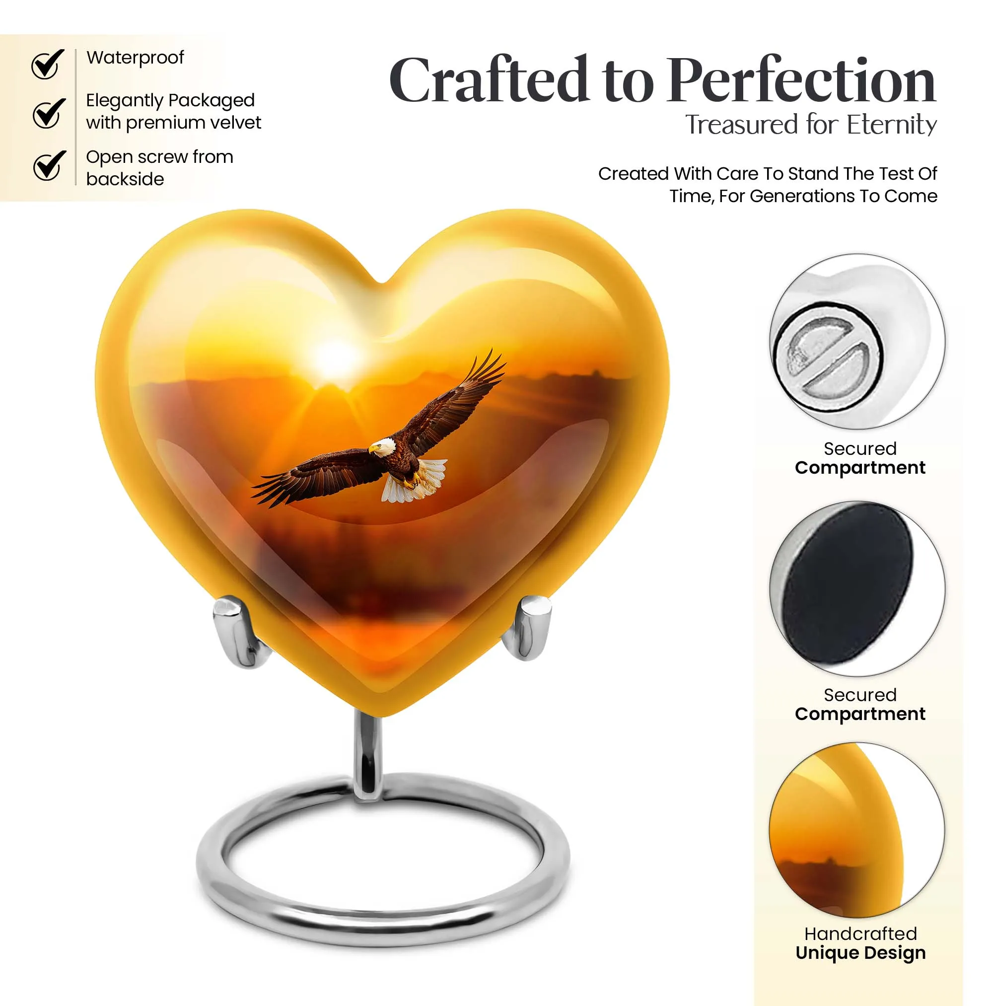 EAGLE Tribute - Heartfelt Memorial Medium Cremation Urn