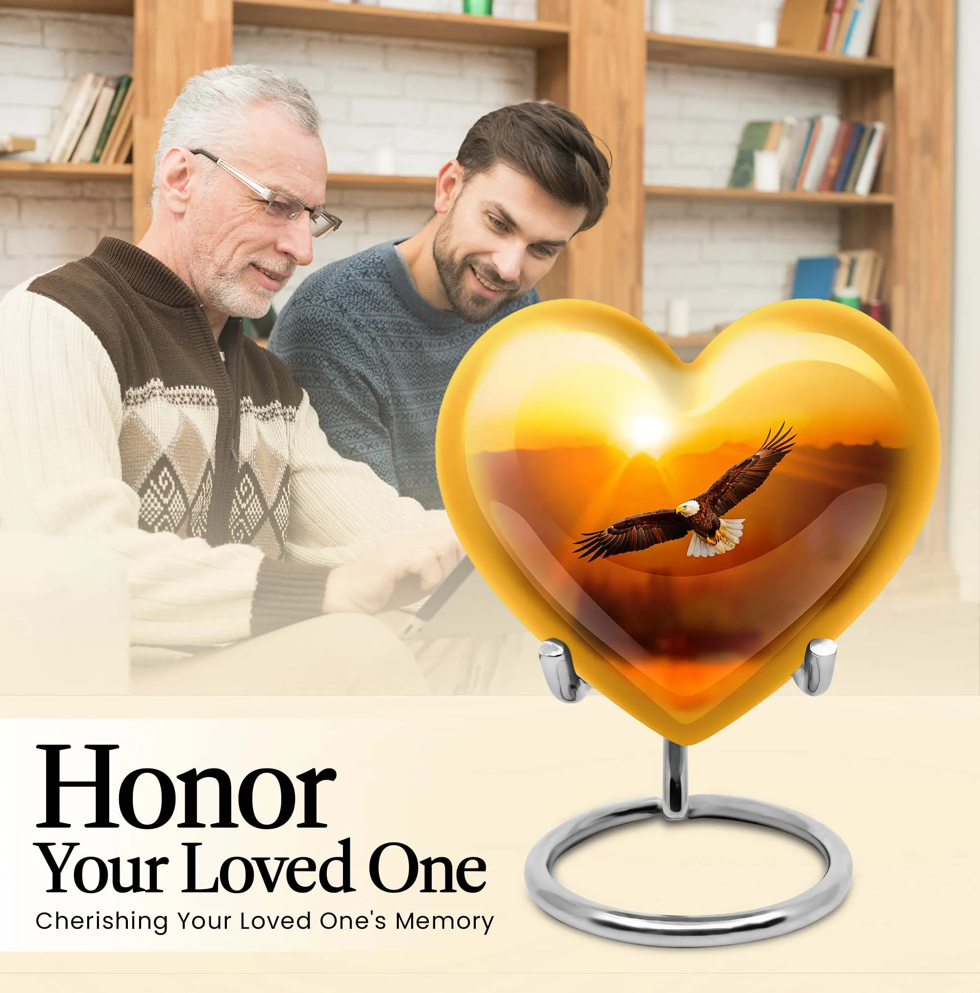 EAGLE Tribute - Heartfelt Memorial Medium Cremation Urn