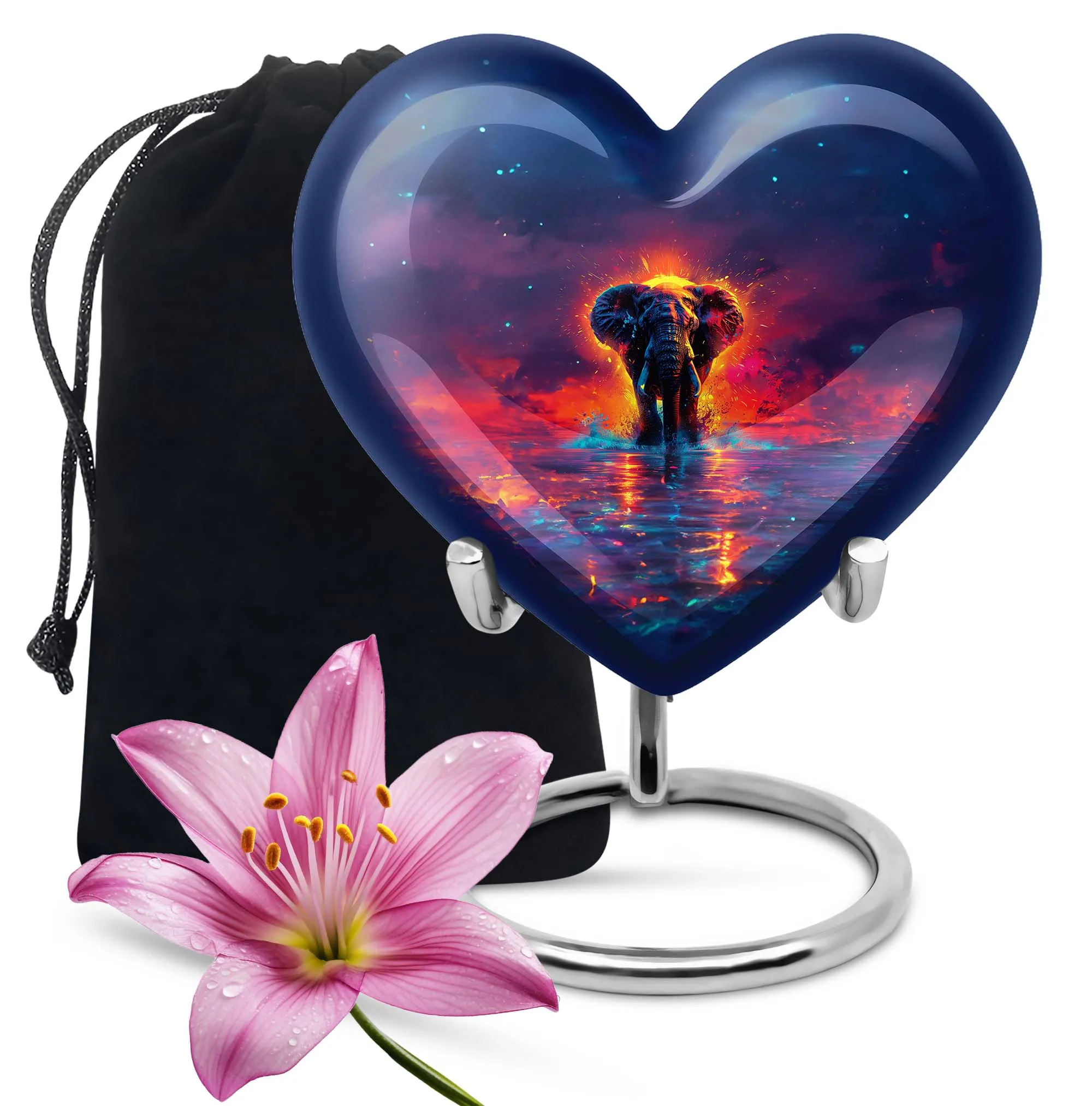 Elephant Memorial Men's Tribute - A Cremation Urn Like No Other