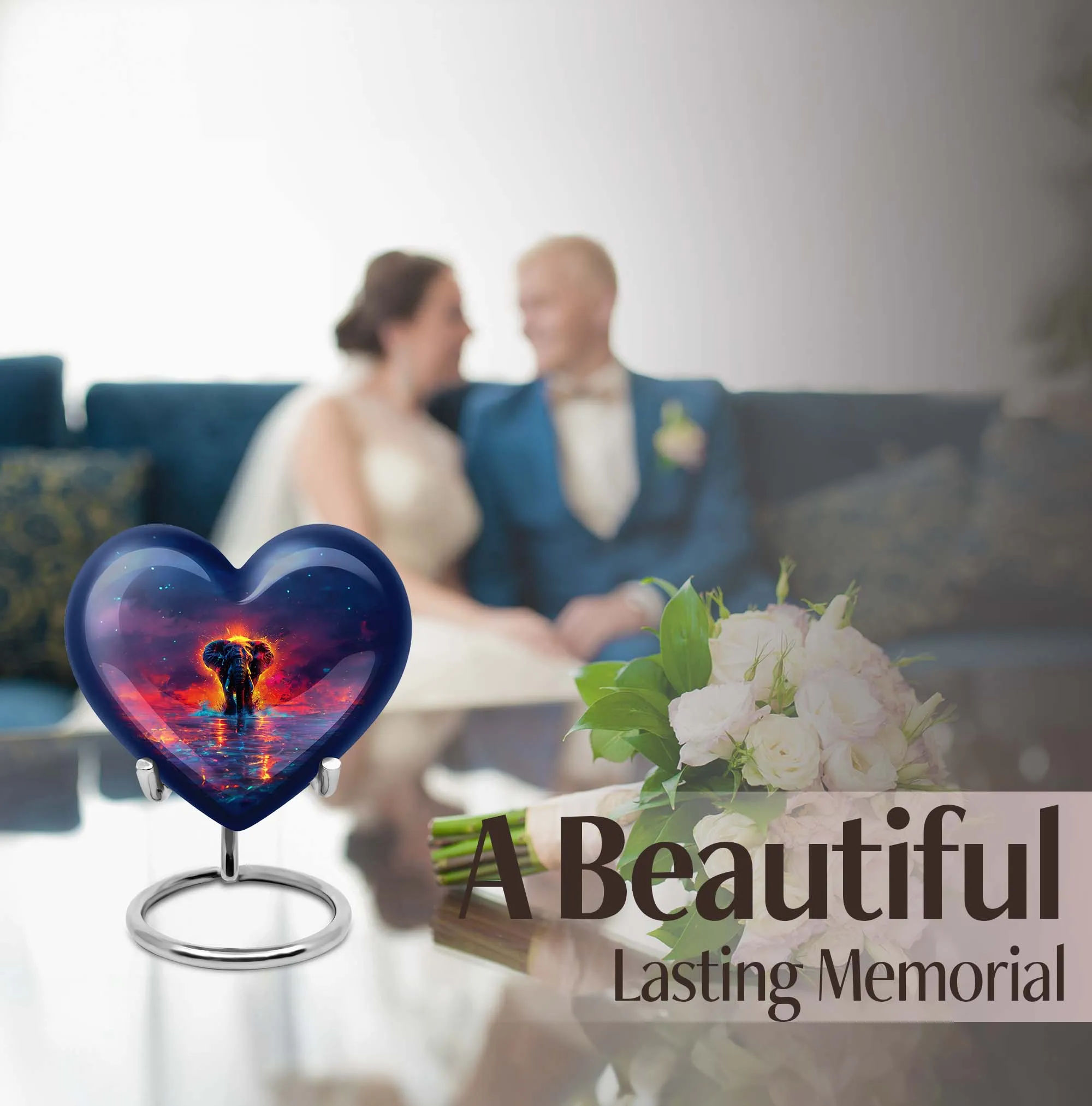 Elephant Memorial Men's Tribute - A Cremation Urn Like No Other