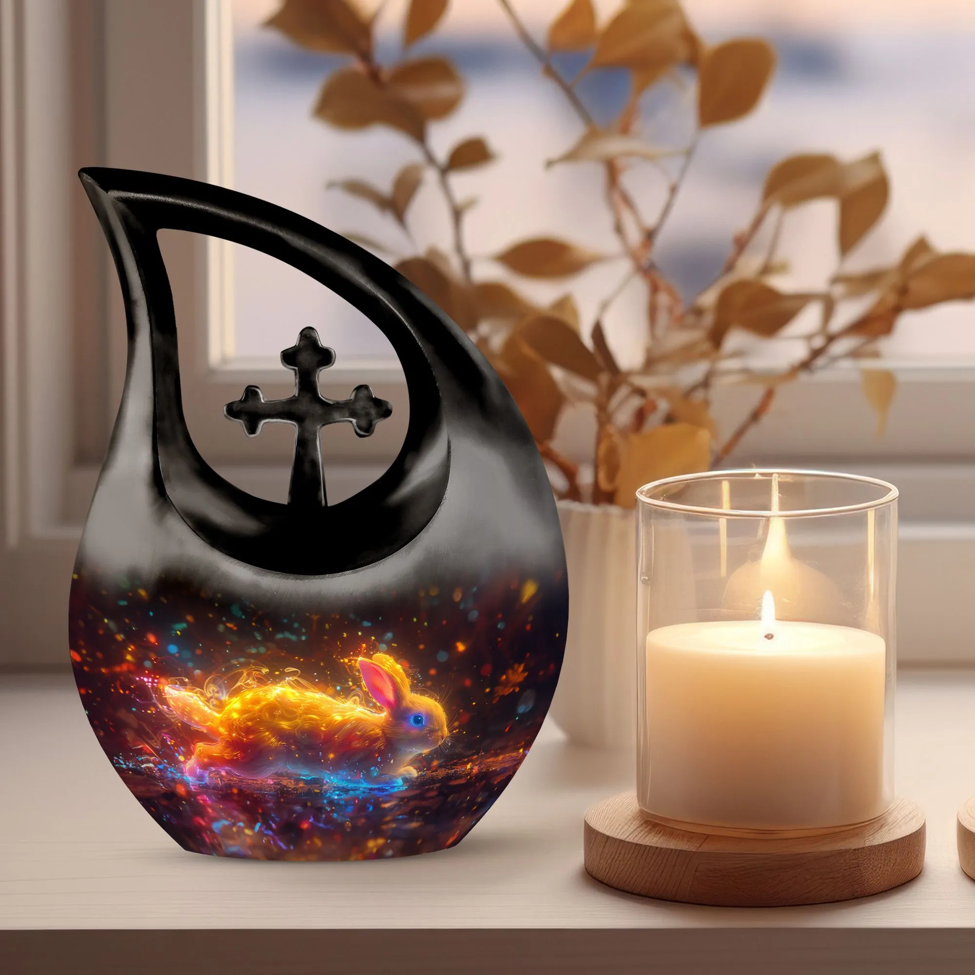 Enchanted Neon Wilderness Urn Distinctive Memorial Reward