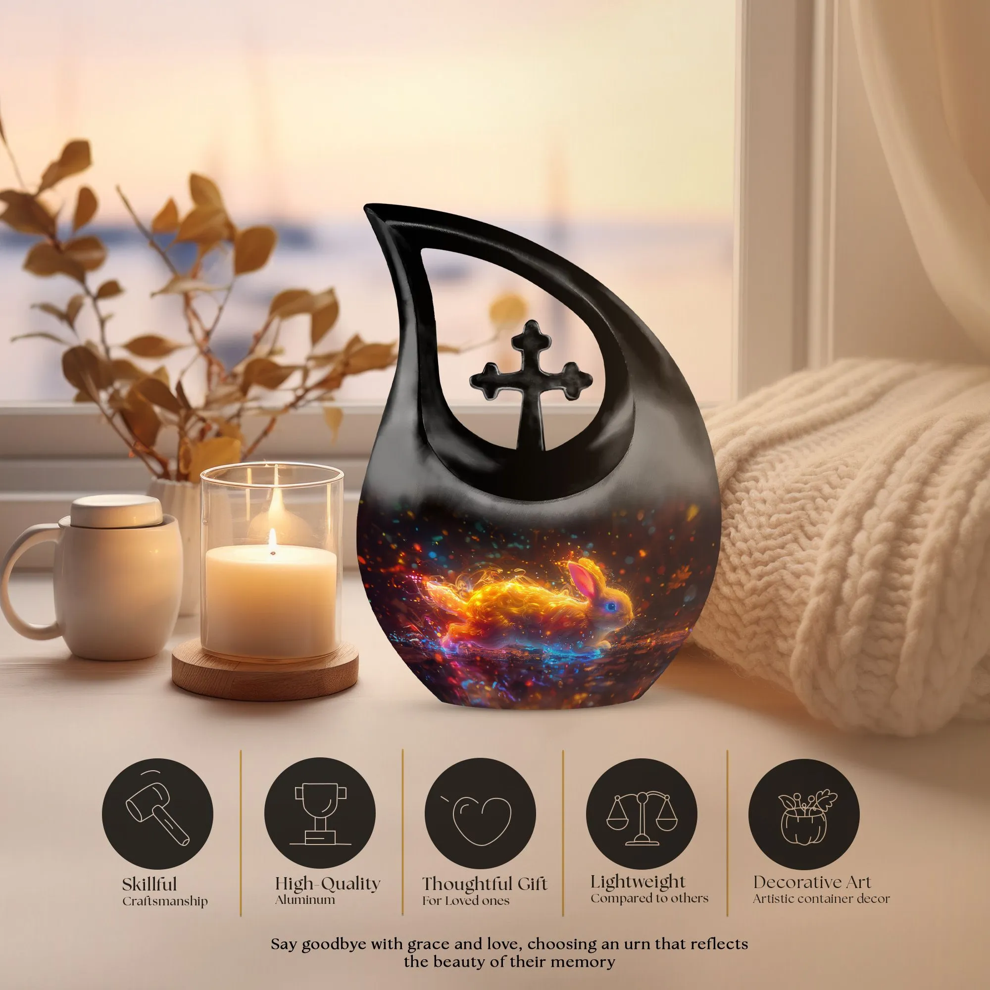 Enchanted Neon Wilderness Urn Distinctive Memorial Reward