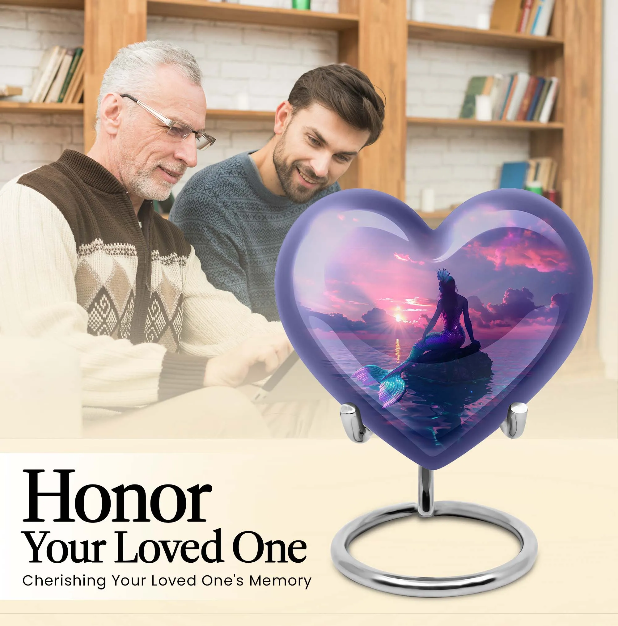 Enchanting Butterfly Mermaid Urn Radiating Love and Memories