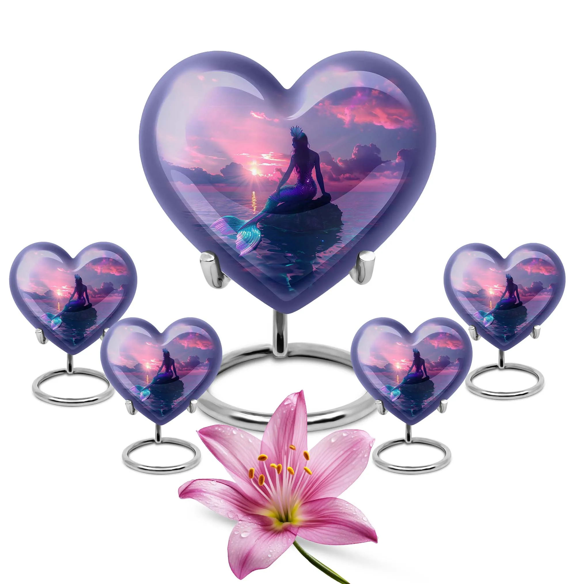Enchanting Butterfly Mermaid Urn Radiating Love and Memories