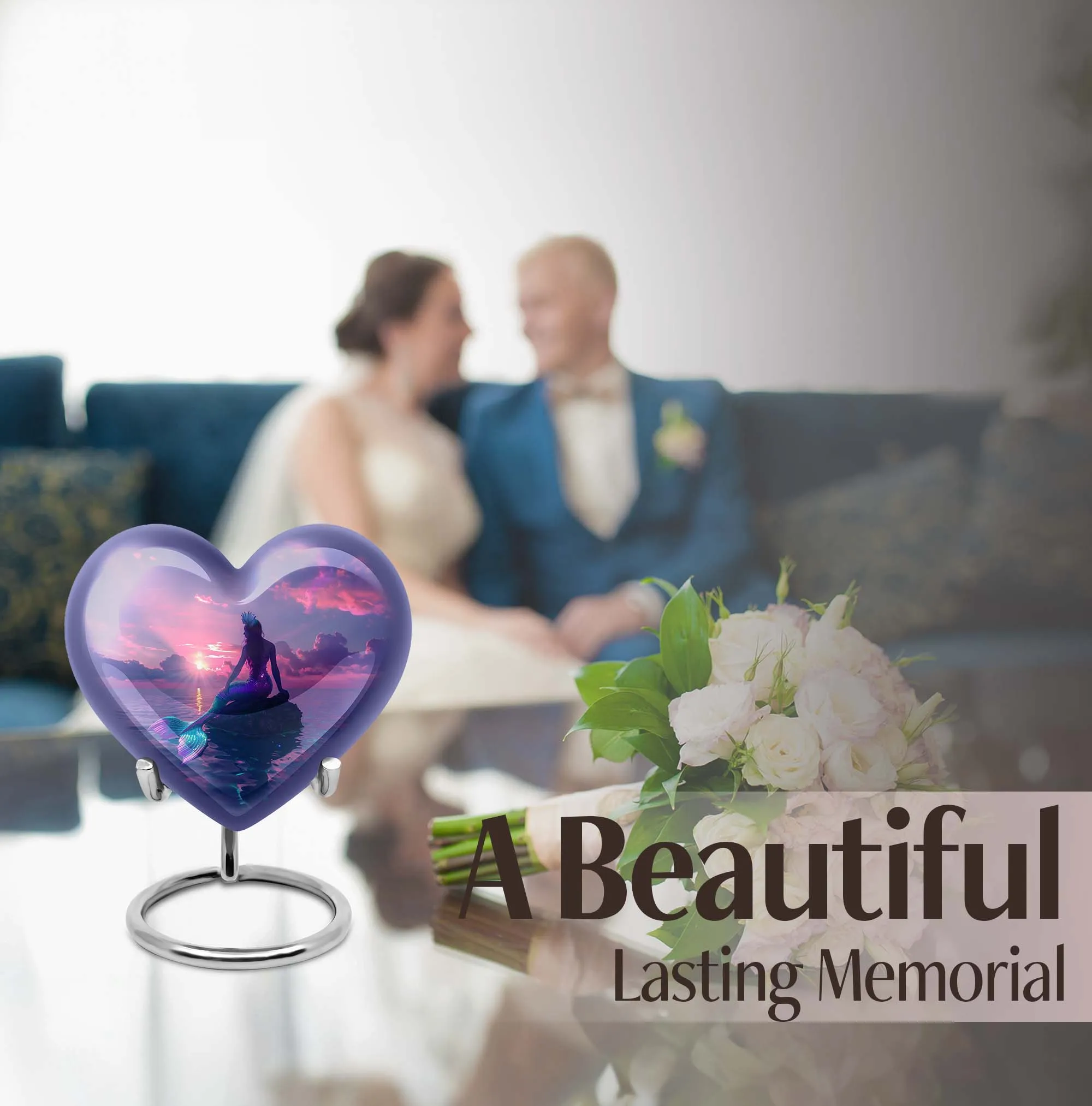 Enchanting Butterfly Mermaid Urn Radiating Love and Memories