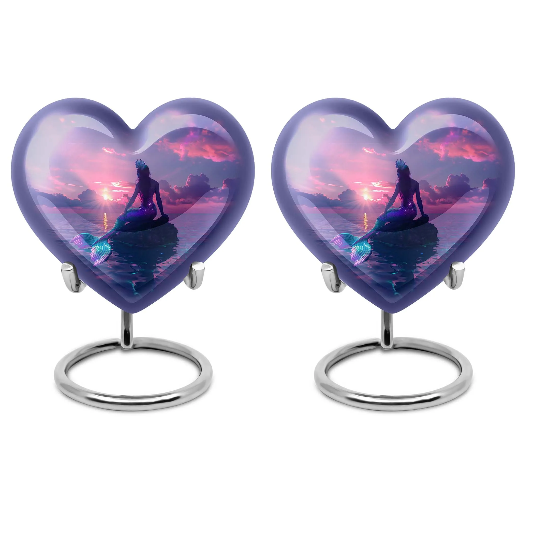 Enchanting Butterfly Mermaid Urn Radiating Love and Memories