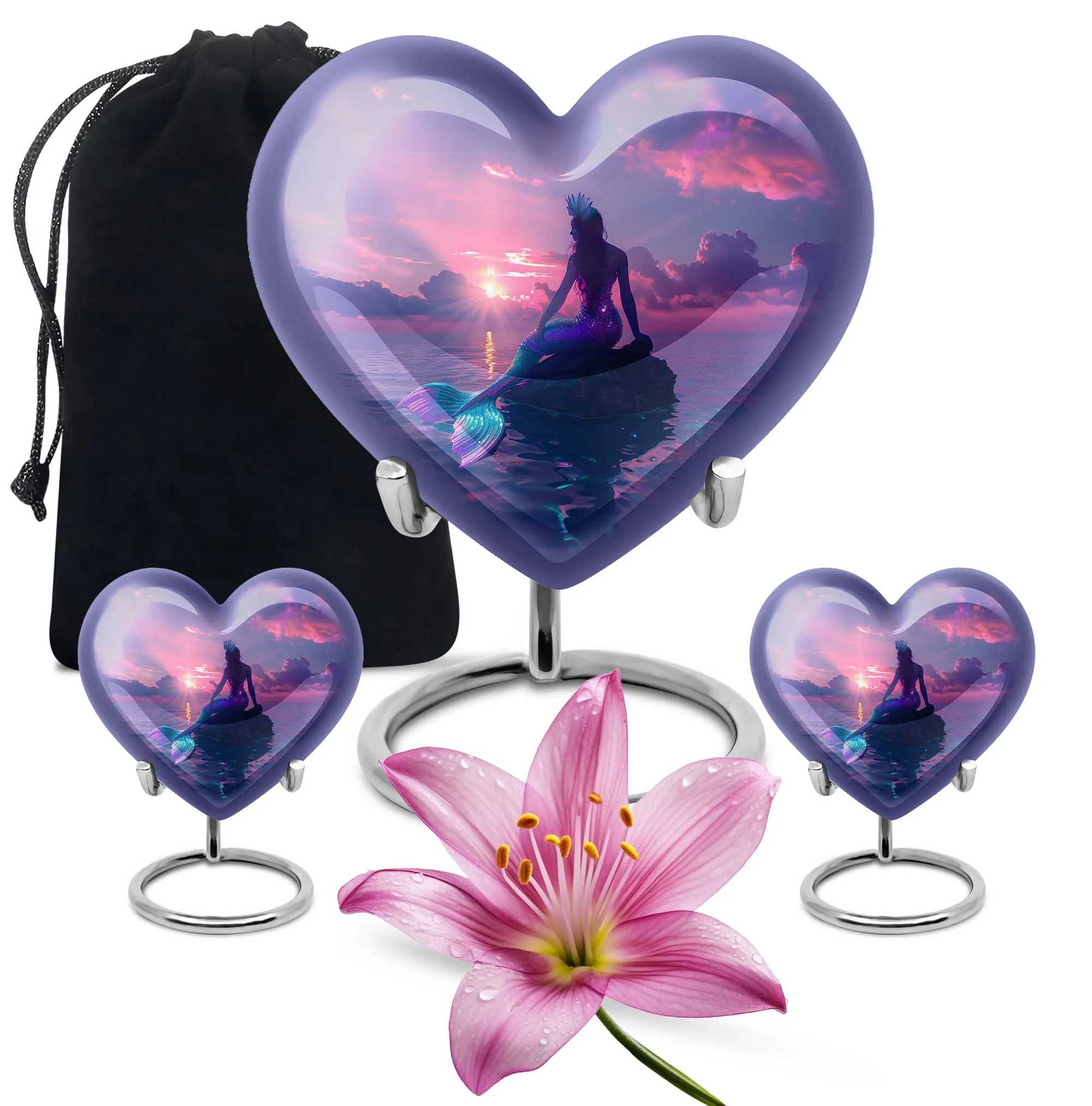 Enchanting Butterfly Mermaid Urn Radiating Love and Memories