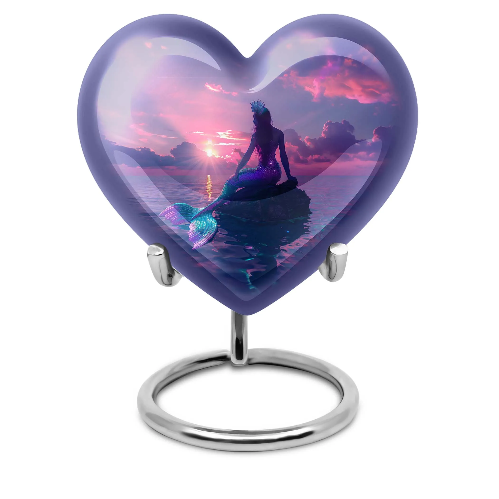 Enchanting Butterfly Mermaid Urn Radiating Love and Memories