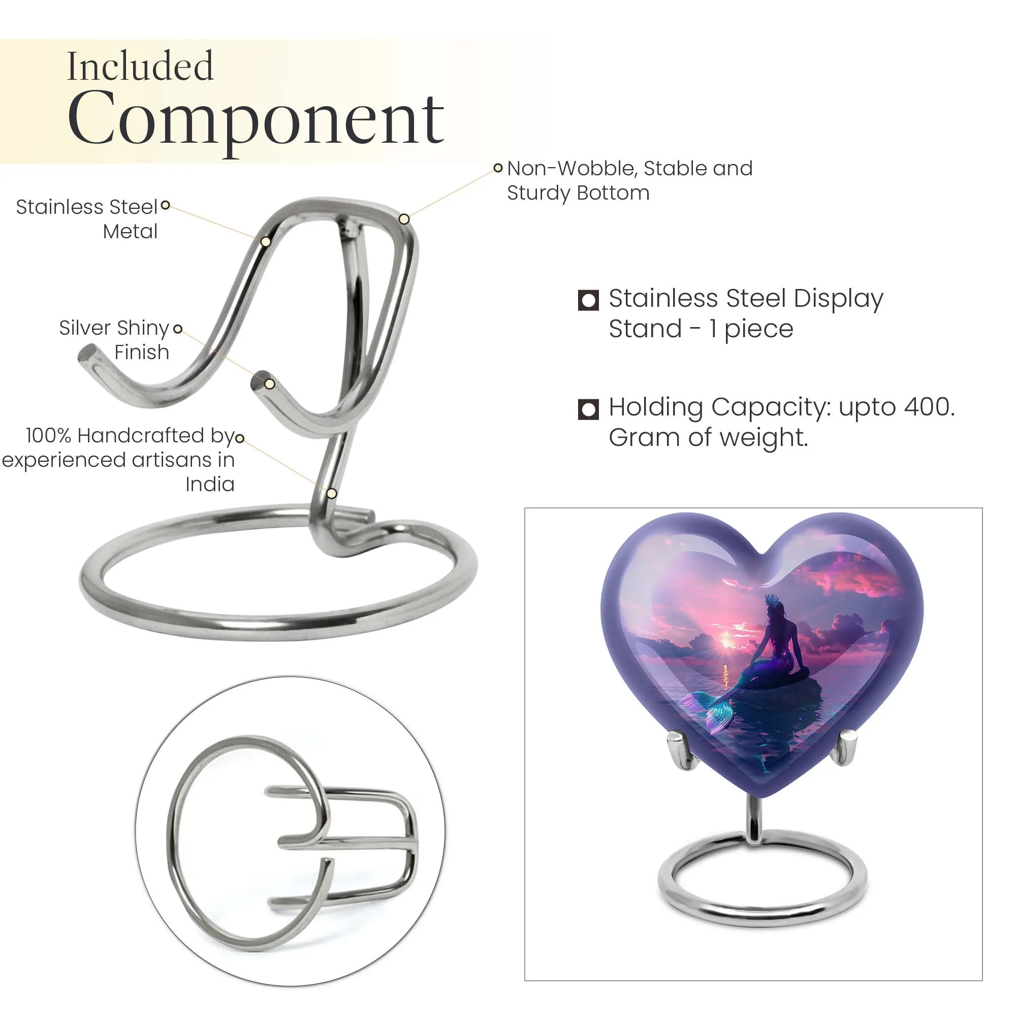 Enchanting Butterfly Mermaid Urn Radiating Love and Memories