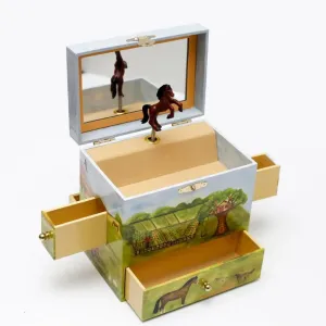 Enchantmints Horse Ranch Musical Treasure Jewelry Box