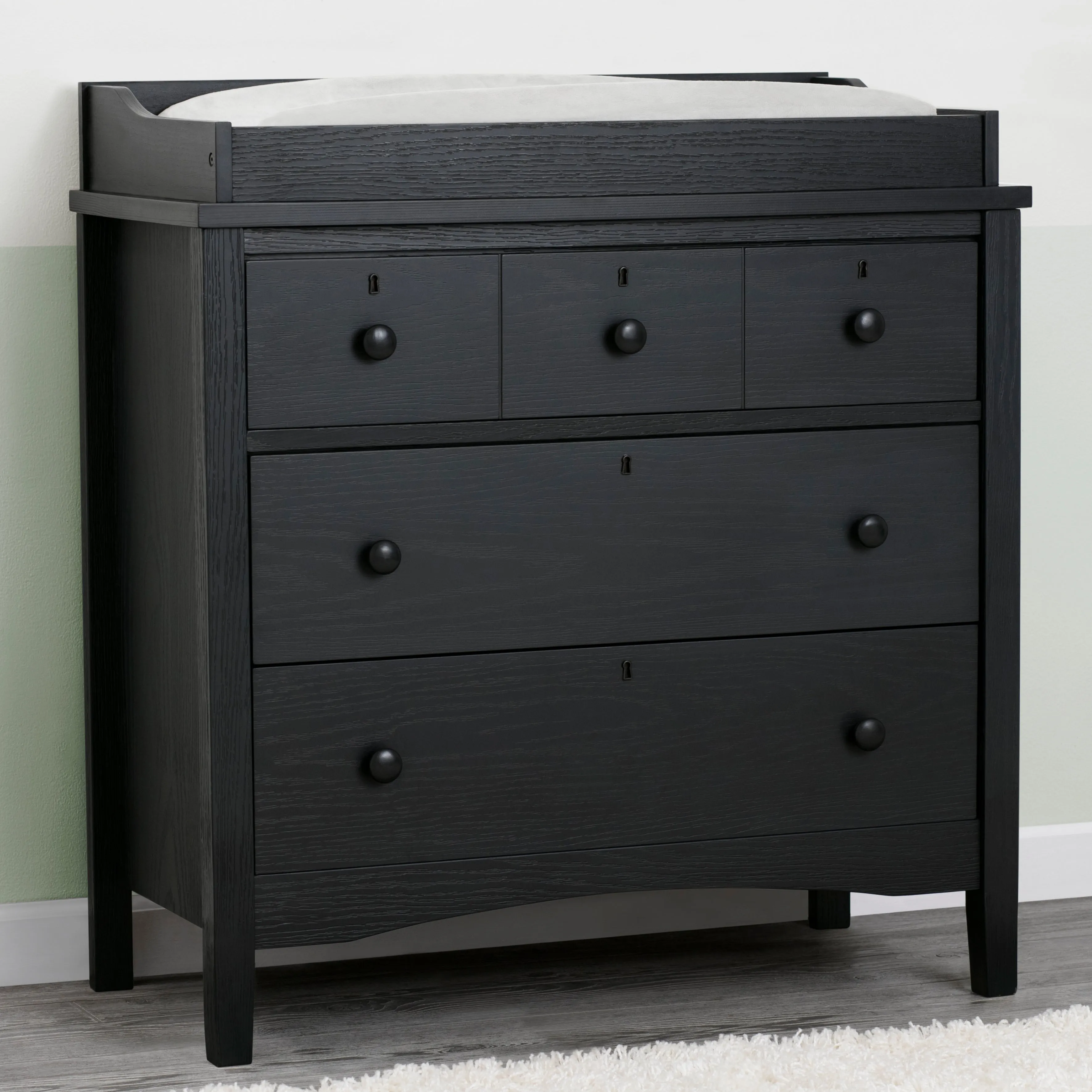 Farmhouse 3 Drawer Dresser with Changing Top