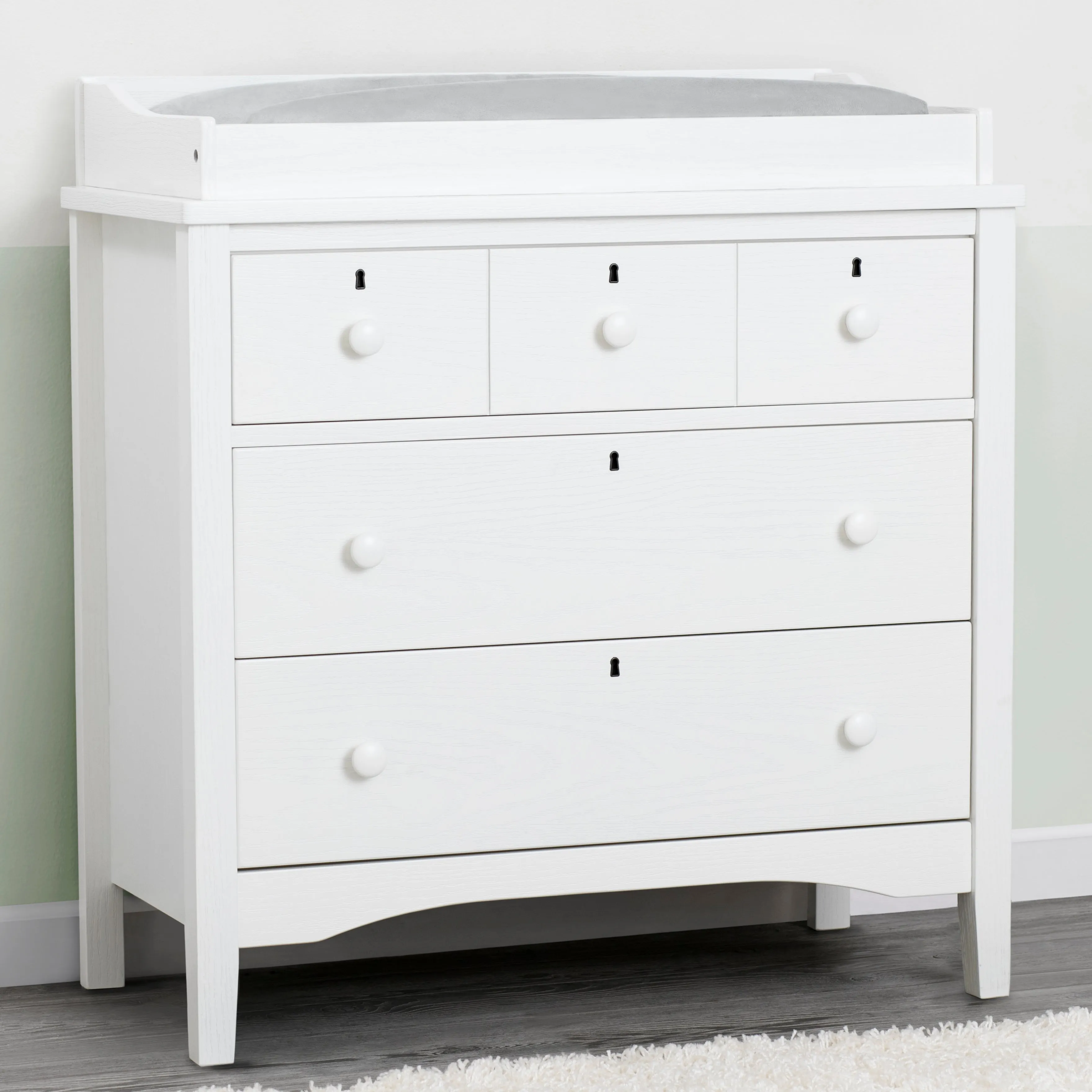 Farmhouse 3 Drawer Dresser with Changing Top