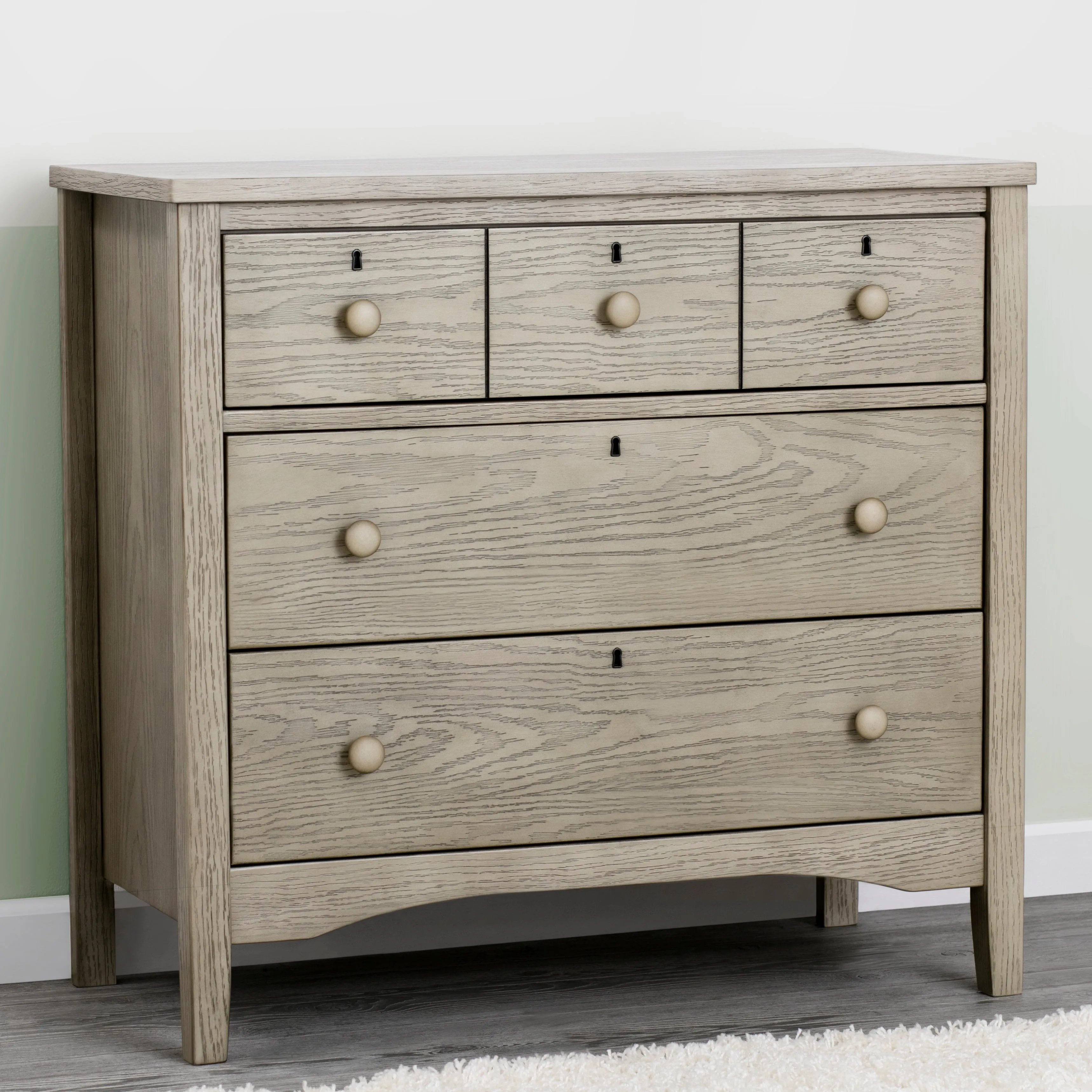 Farmhouse 3 Drawer Dresser with Changing Top