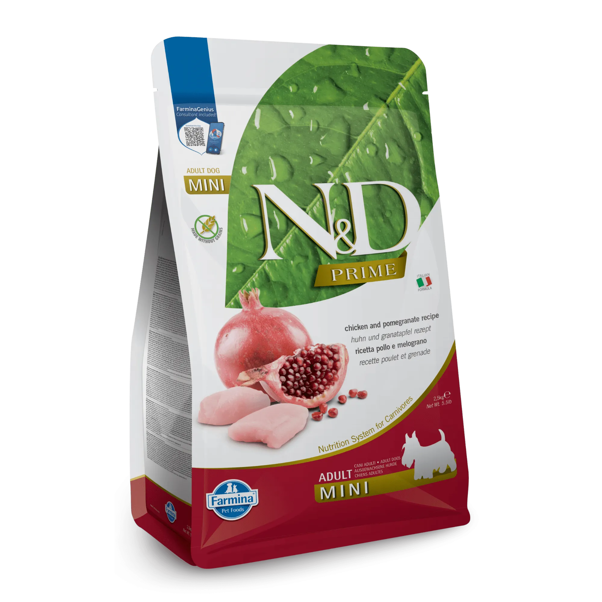 Farmina N&D Prime Grain Free Chicken & Pomegranate Mini Adult Dry Dog Food