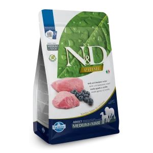 Farmina N&D Prime Grain Free Lamb & Blueberry Medium & Maxi Adult Dry Dog Food