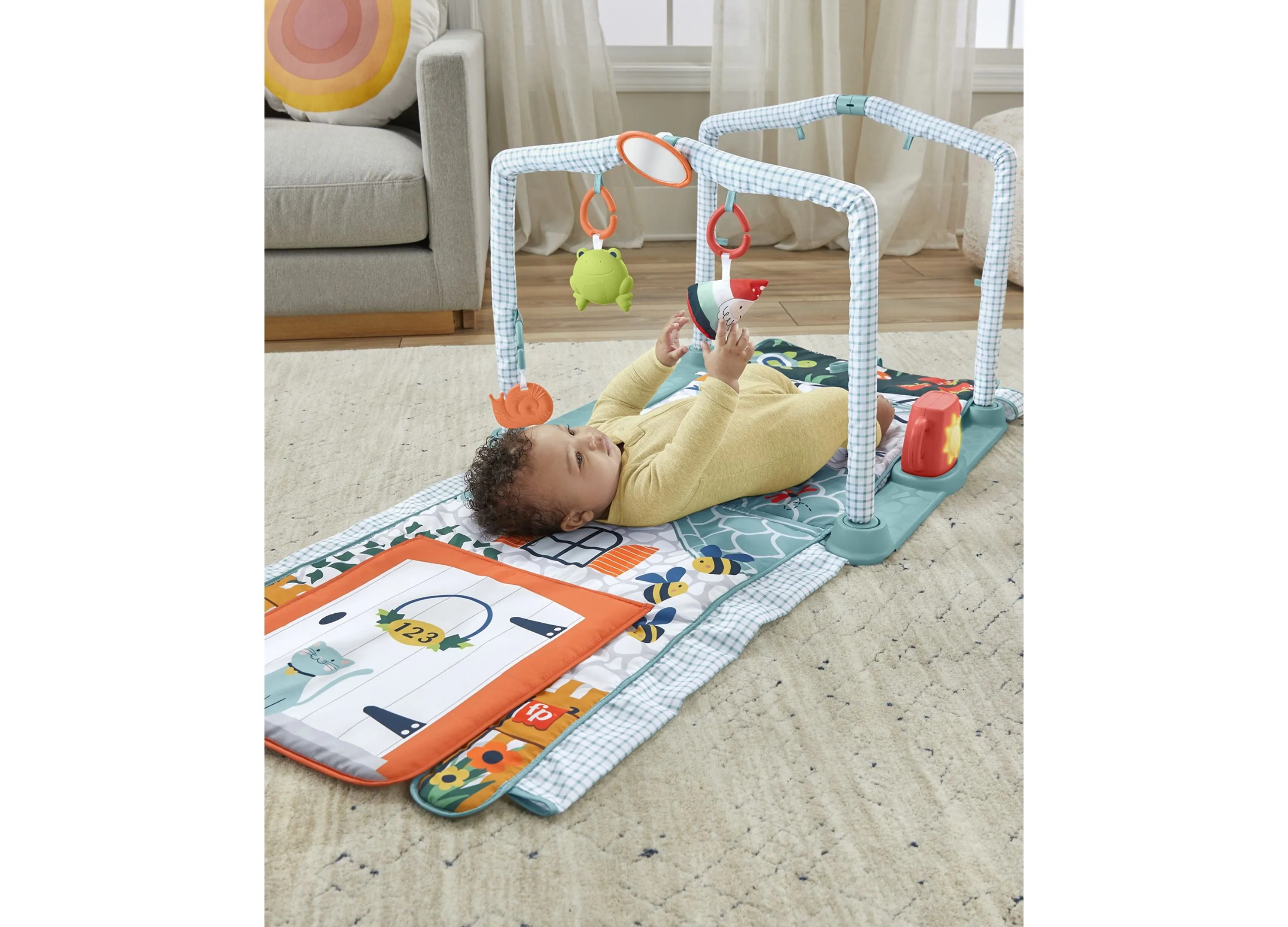 Fisher-Price 3-in-1 Crawl & Play Activity Gym Cottage Theme