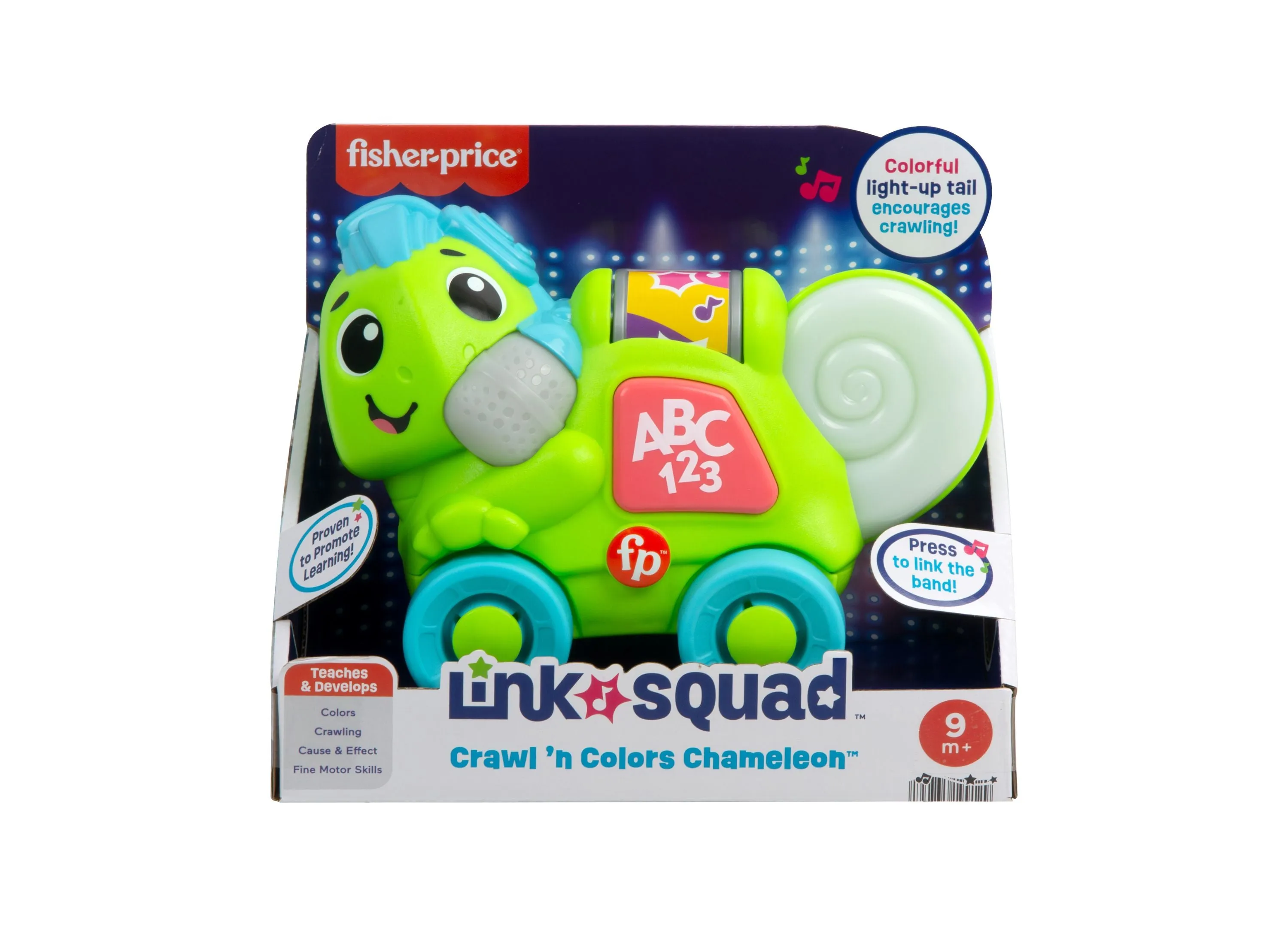 Fisher-Price Link Squad Crawl 'n Colors Chameleon Musical Baby Toy