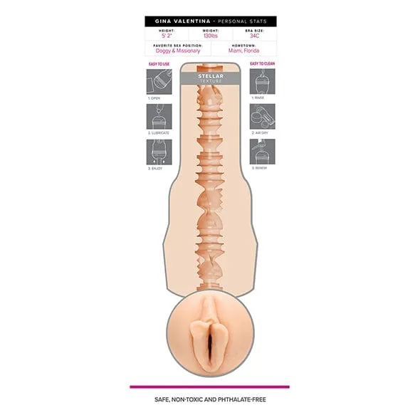 Fleshlight - Fleshlight Girls Gina Valentina Stellar Masturbator (Beige)