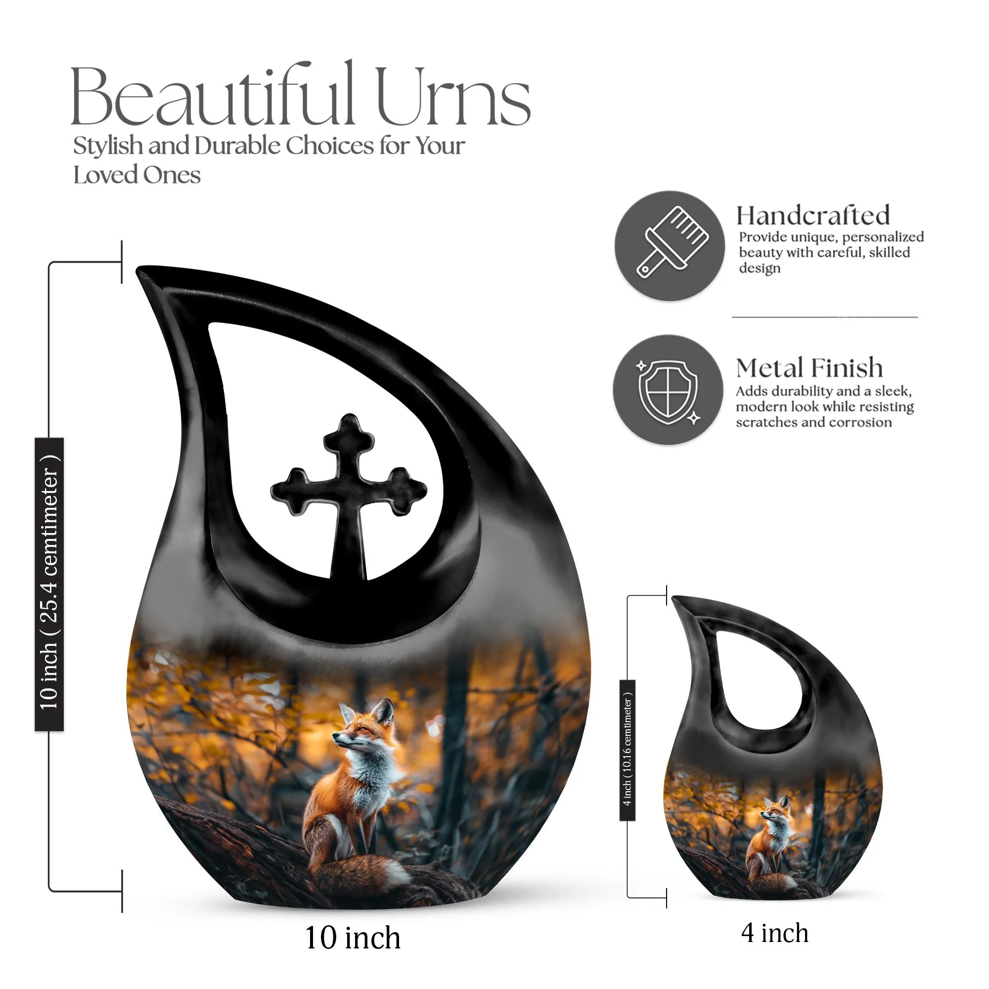 Fox Eternity: Personalized Memorial Urn for Ascending Spirits
