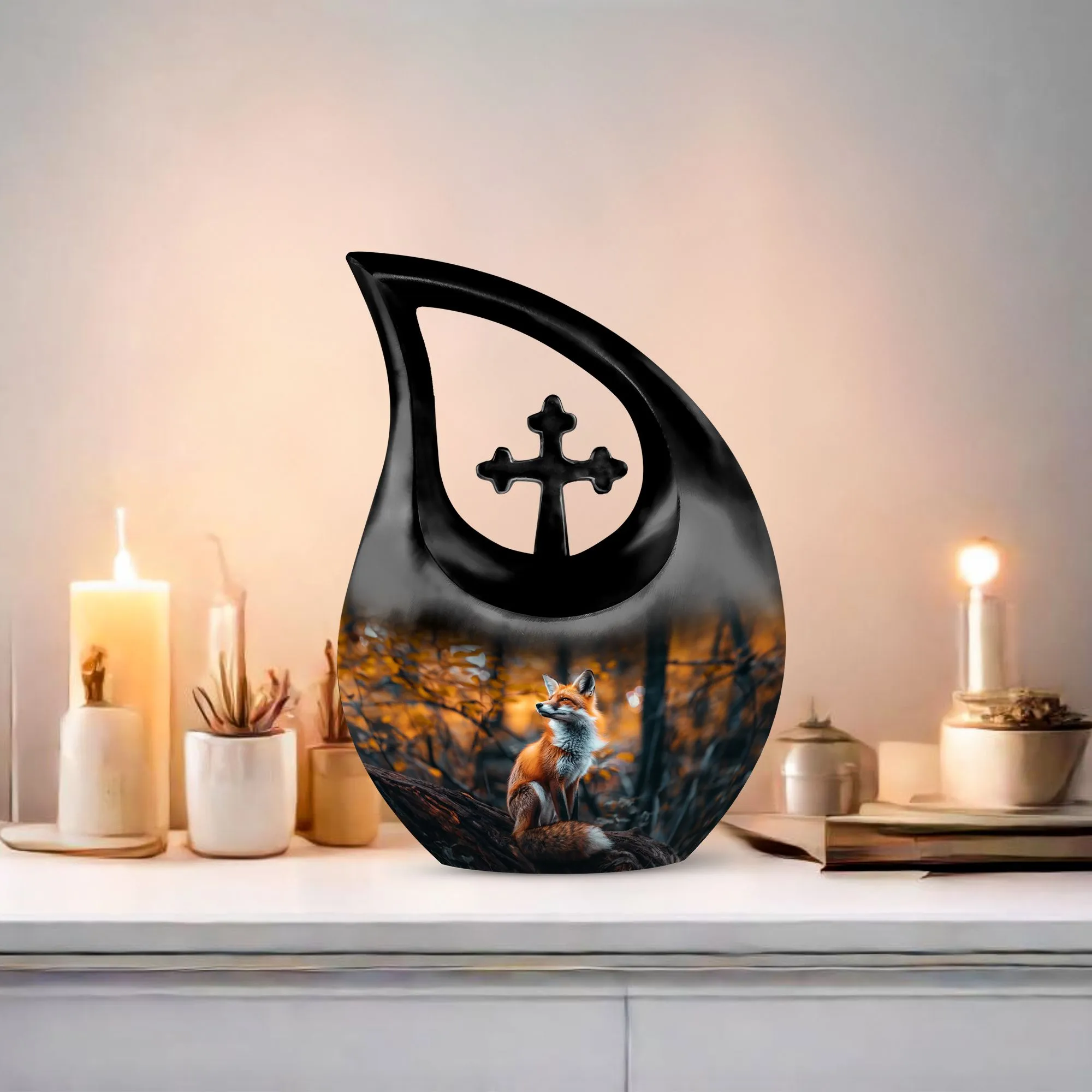 Fox Eternity: Personalized Memorial Urn for Ascending Spirits