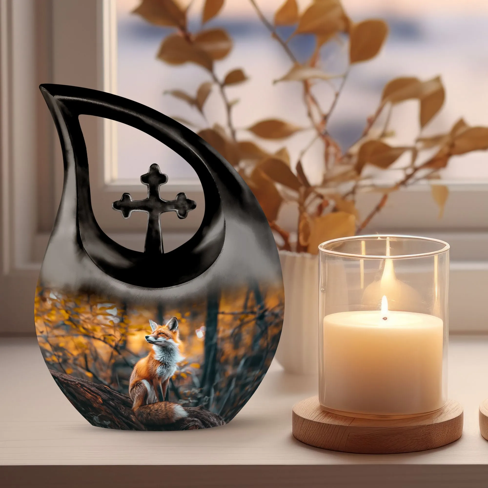 Fox Eternity: Personalized Memorial Urn for Ascending Spirits