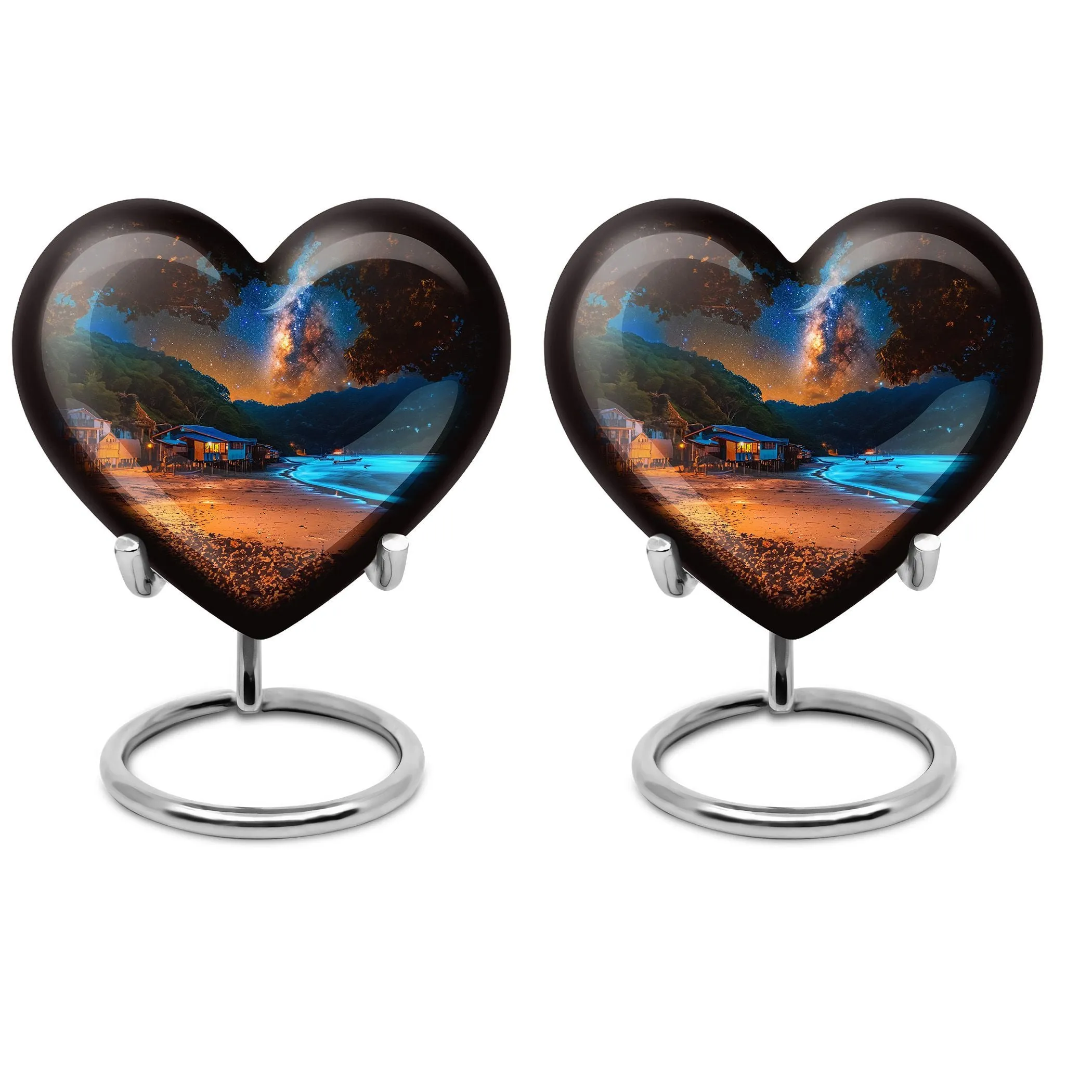 Galaxy Heart - Premium Cremation Urn for Human Remains