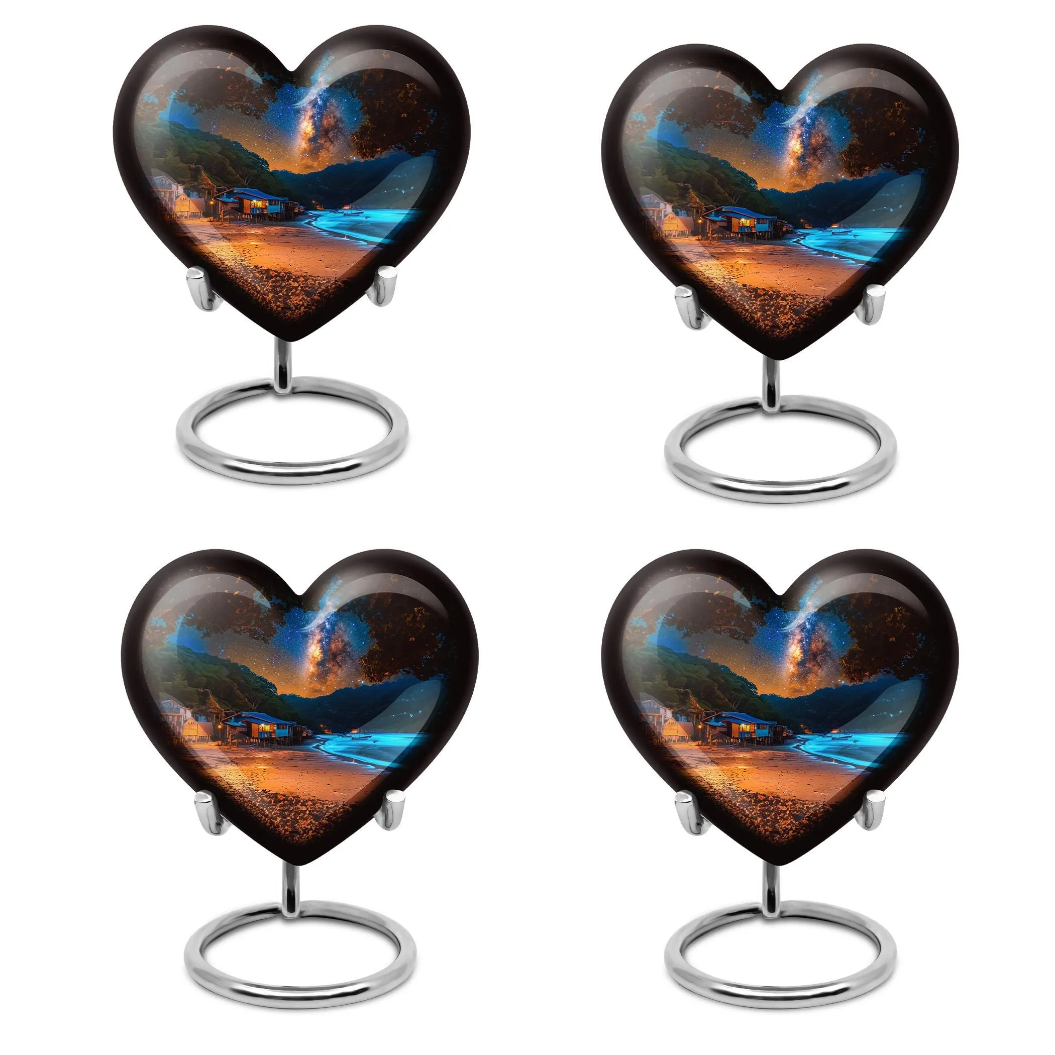 Galaxy Heart - Premium Cremation Urn for Human Remains