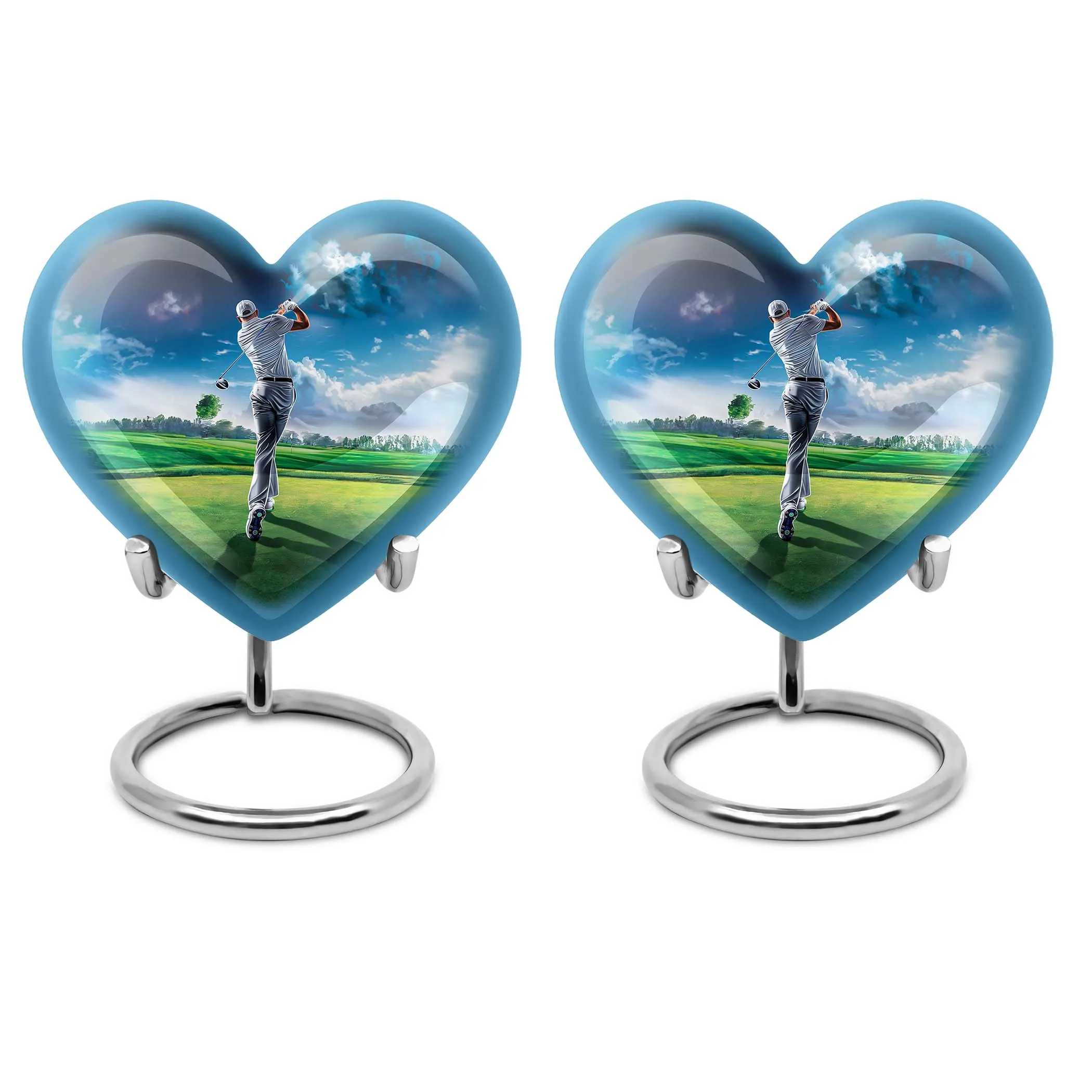 Golf Urn Elegance: Homage to Adult Male, Keepsake Cremation Urn