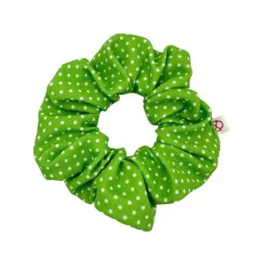 Green Dotty Scrunchie