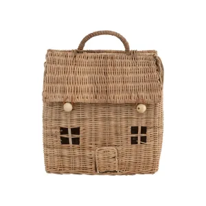 Hand-Woven Rattan House Basket