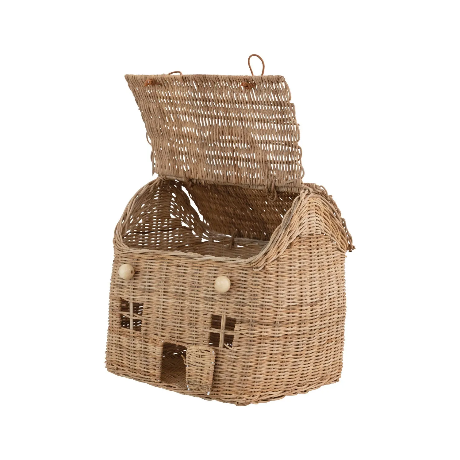 Hand-Woven Rattan House Basket