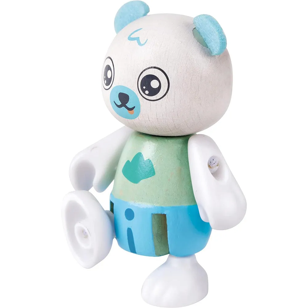 Hape Polar Bear Family - Playful Wooden Animal Figurines