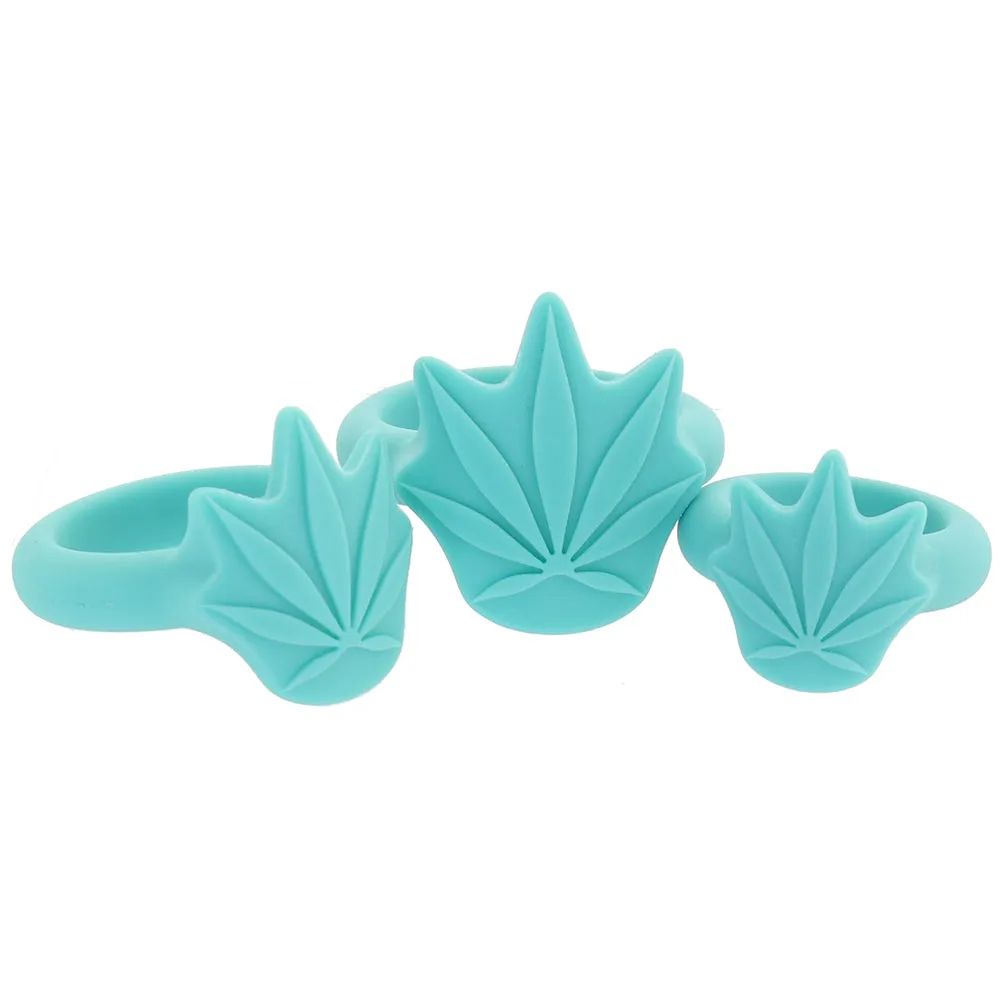 Hazey Pot Leaf 3 Ring Set