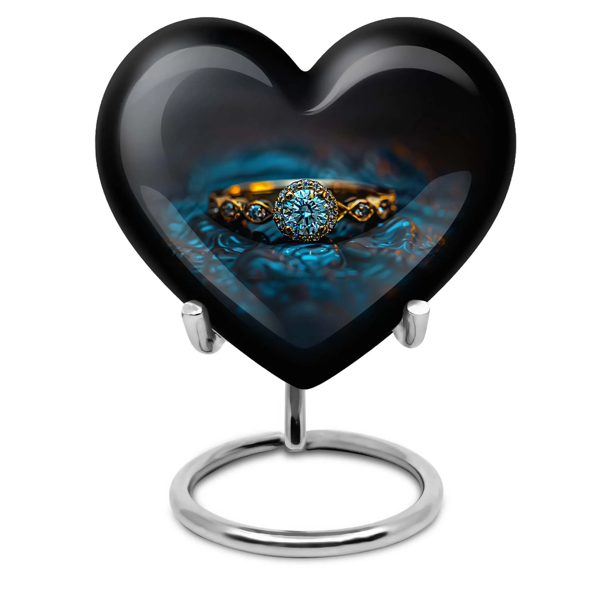 Heartfelt Remembrance Ring Urn, Premium Woman's Cremation Union
