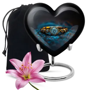 Heartfelt Remembrance Ring Urn, Premium Woman's Cremation Union