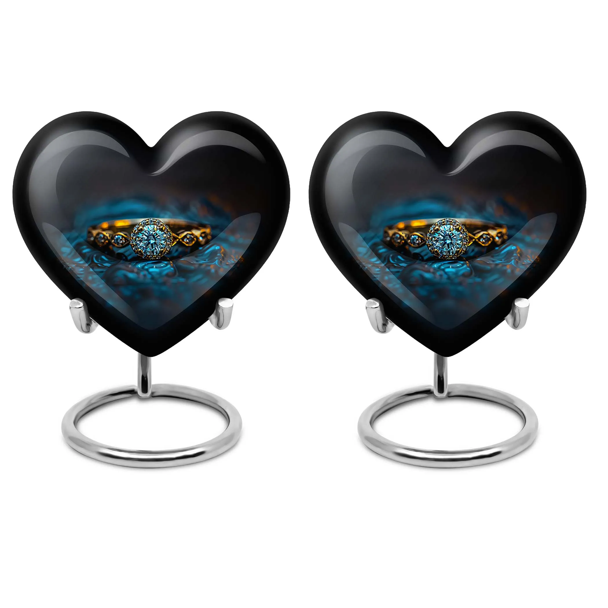 Heartfelt Remembrance Ring Urn, Premium Woman's Cremation Union